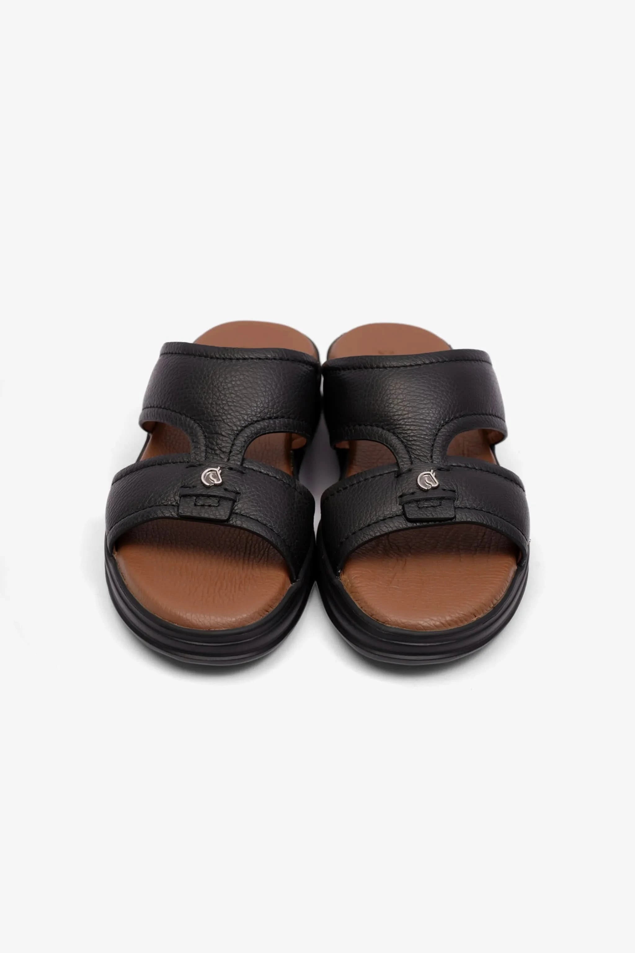MENS ARABIC UOMO CAVALIER SANDALS LEO BLACK - Seventy7