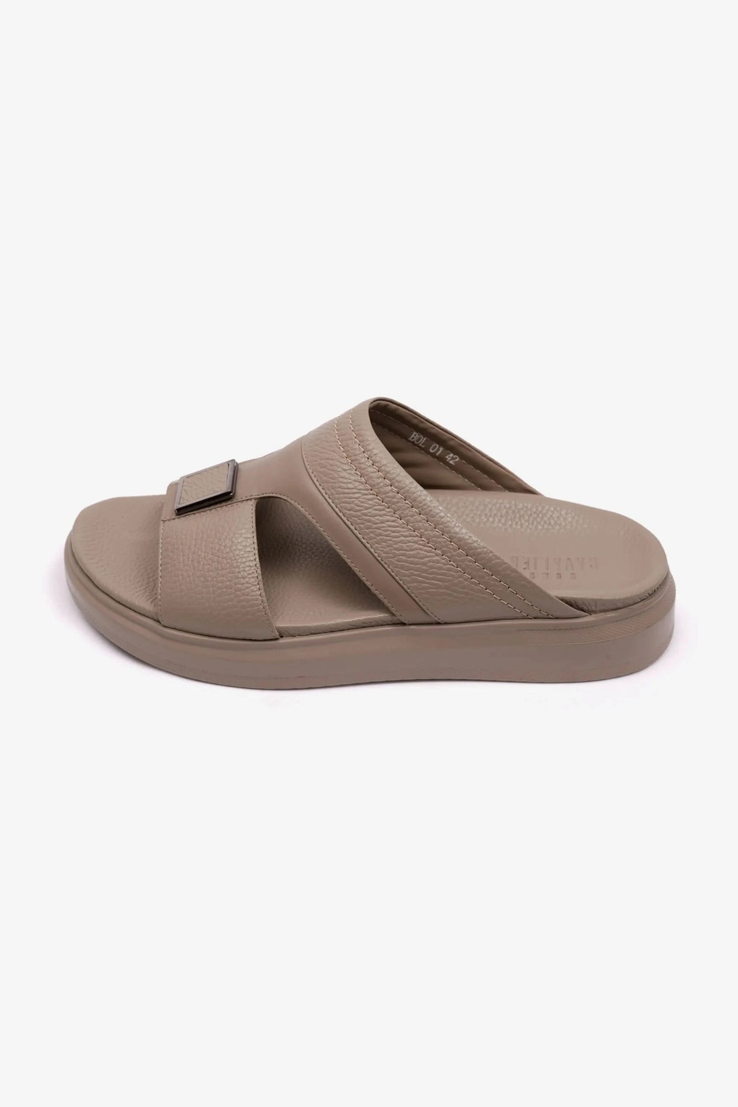 UOMO CAVALIER WIDE FITTING LEATHER SANDALS SAND - Seventy7