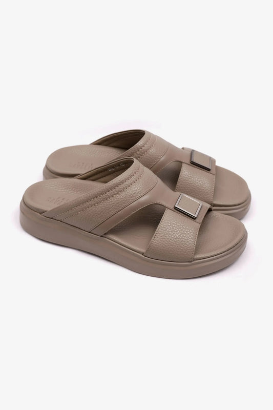 UOMO CAVALIER WIDE FITTING LEATHER SANDALS SAND - Seventy7