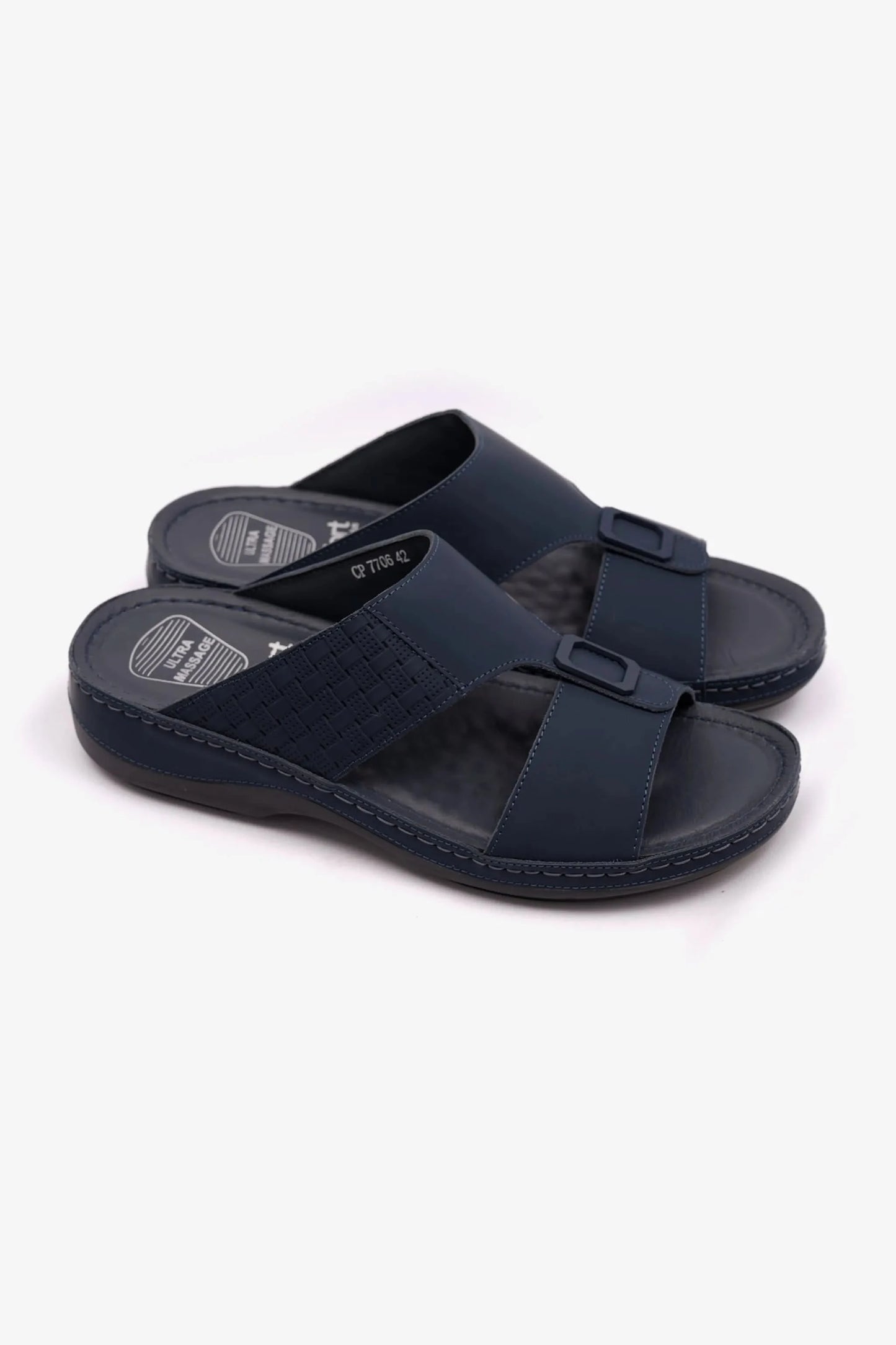 COMFORT PLUS MENS STYLISH TRIM SANDALS NAVY - Seventy7