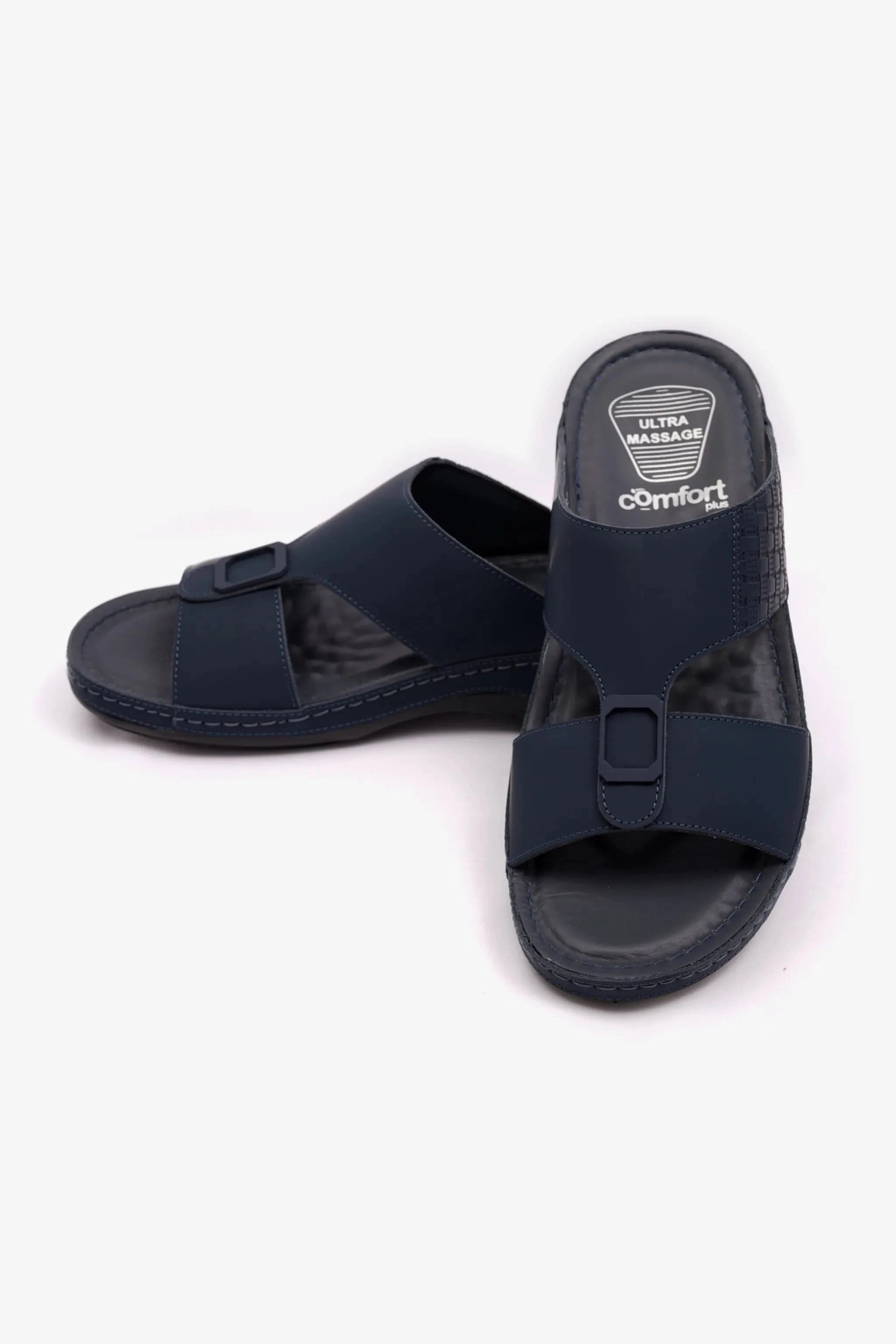 COMFORT PLUS MENS STYLISH TRIM SANDALS NAVY - Seventy7