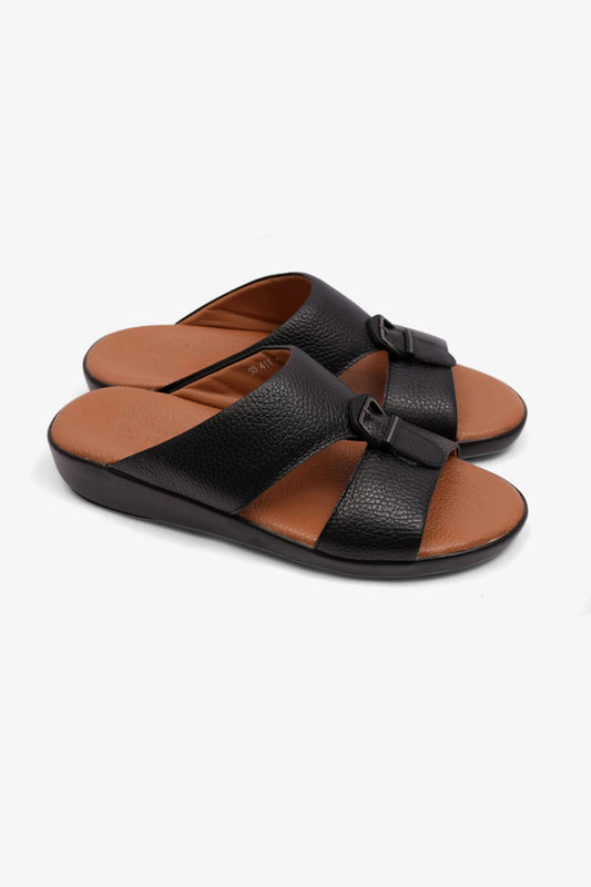 FLEXIBLE MENS OUTSOLE COMFORT PLUS SANDALS BLACK - Seventy7