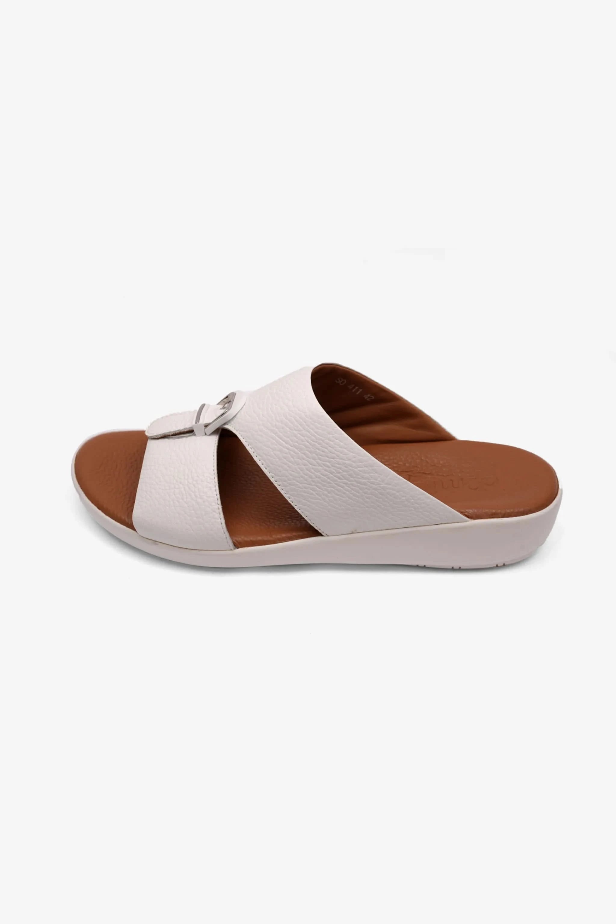 FLEXIBLE MENS OUTSOLE COMFORT PLUS SANDALS WHITE - Seventy7