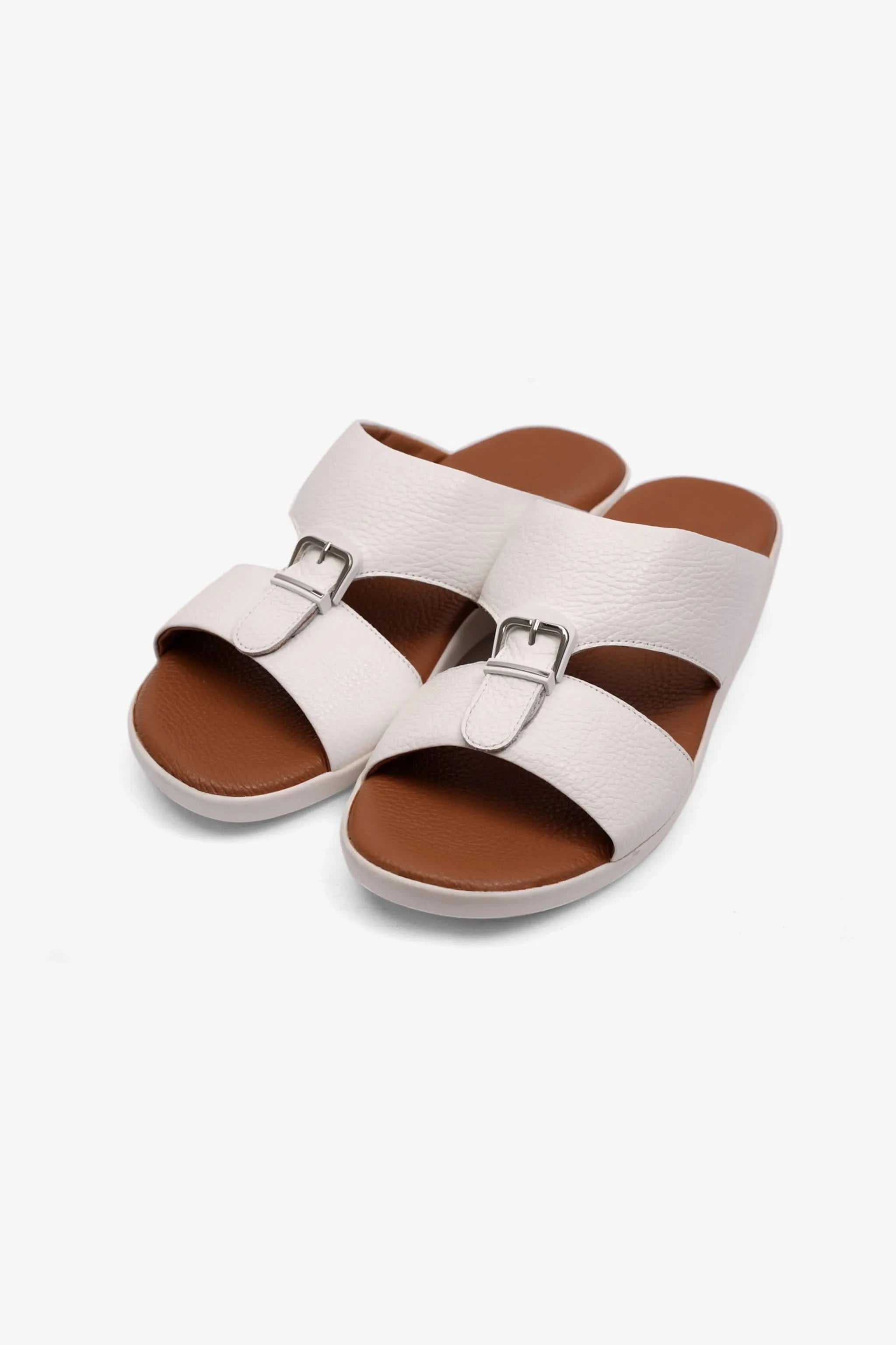 FLEXIBLE MENS OUTSOLE COMFORT PLUS SANDALS WHITE - Seventy7