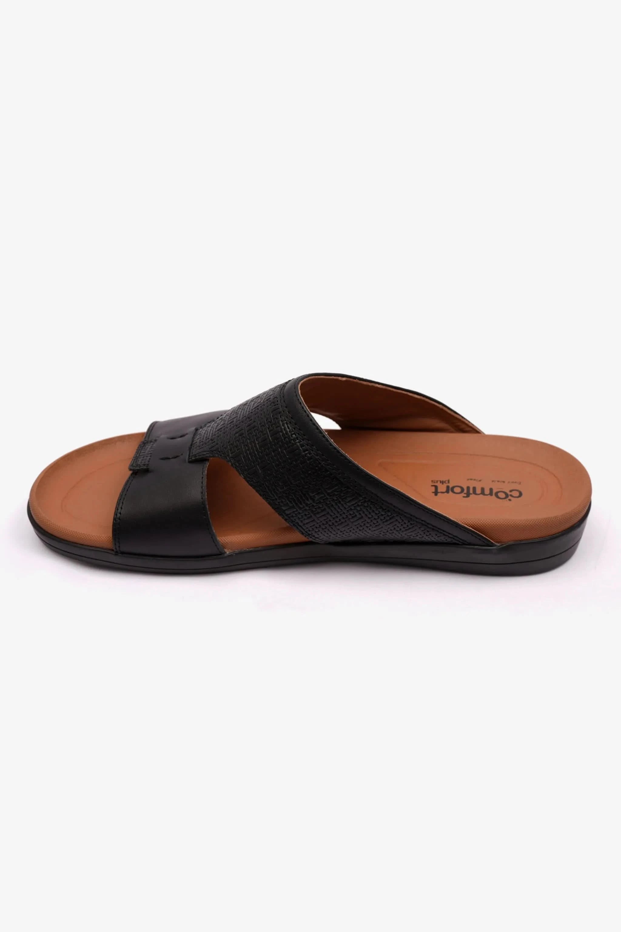 COMFORT PLUS BOUNCY INSOLE MENS SANDALS BLACK - Seventy7