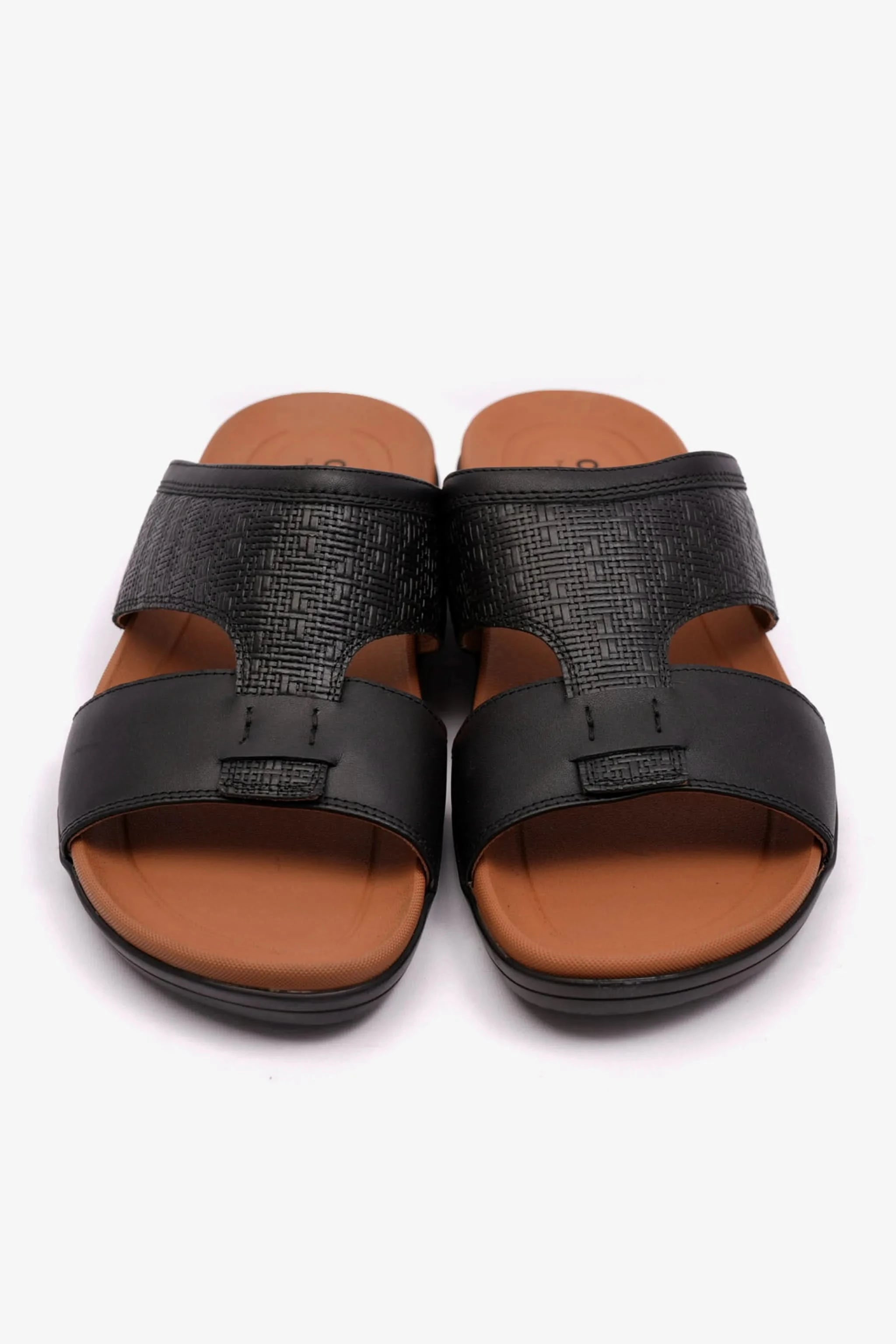 COMFORT PLUS BOUNCY INSOLE MENS SANDALS BLACK - Seventy7