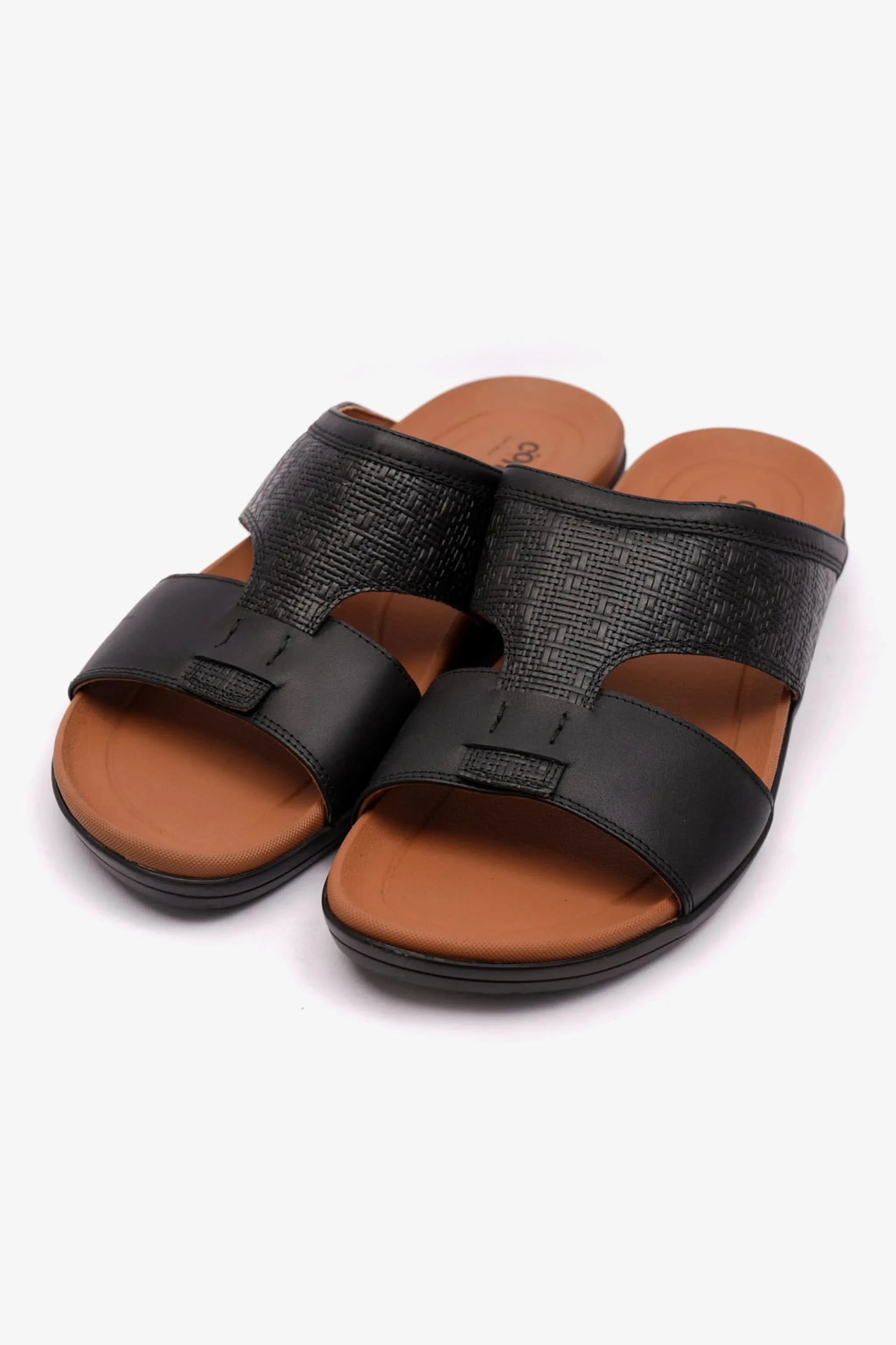 COMFORT PLUS BOUNCY INSOLE MENS SANDALS BLACK - Seventy7