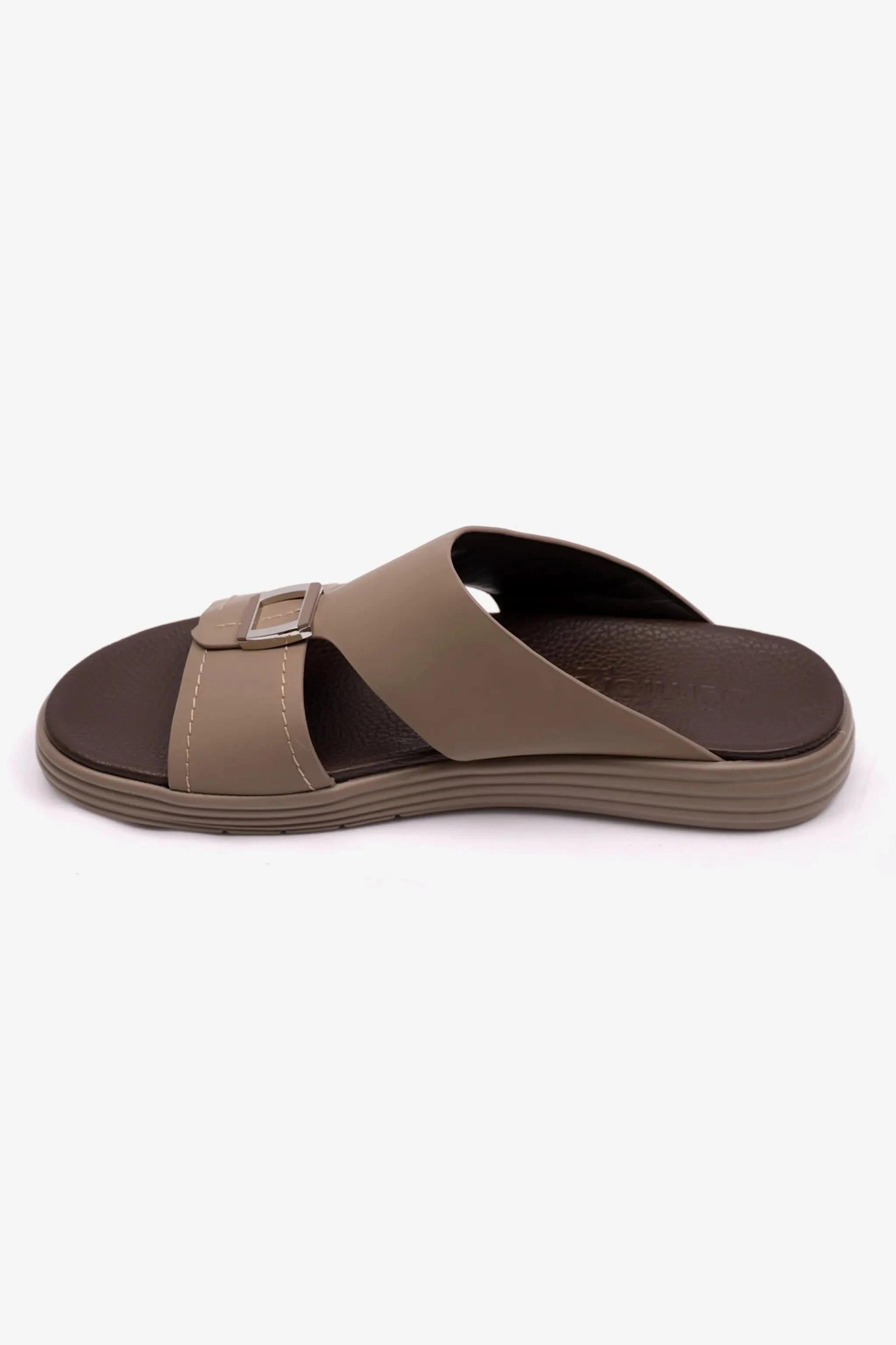 MATTE LEATHER MENS STYLISH SANDALS SAND - Seventy7