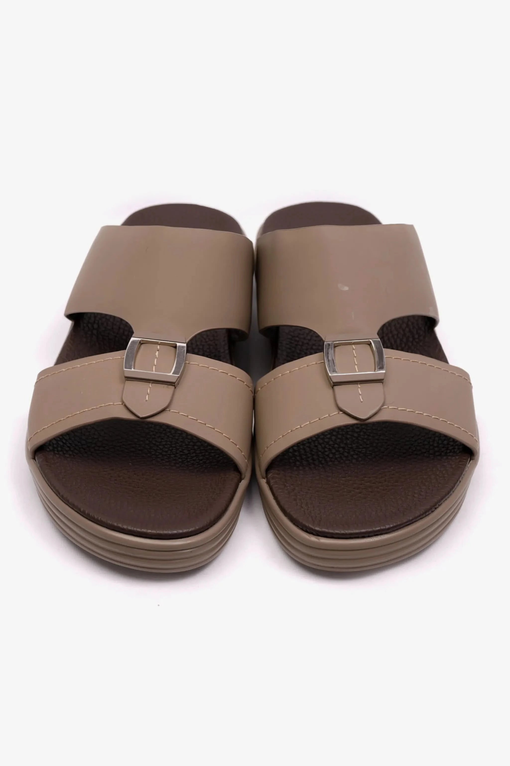 MATTE LEATHER MENS STYLISH SANDALS SAND - Seventy7