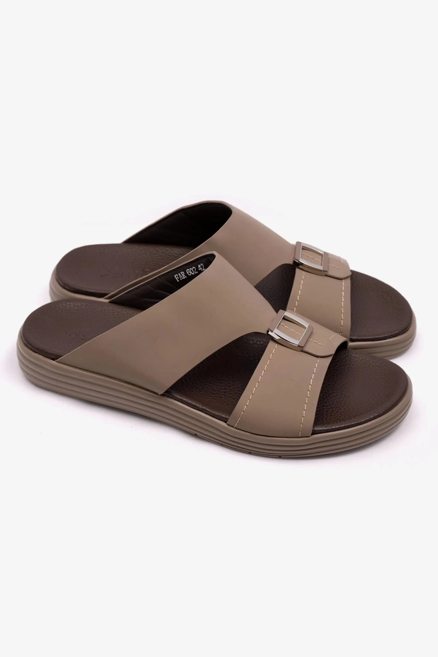 MATTE LEATHER MENS STYLISH SANDALS SAND - Seventy7