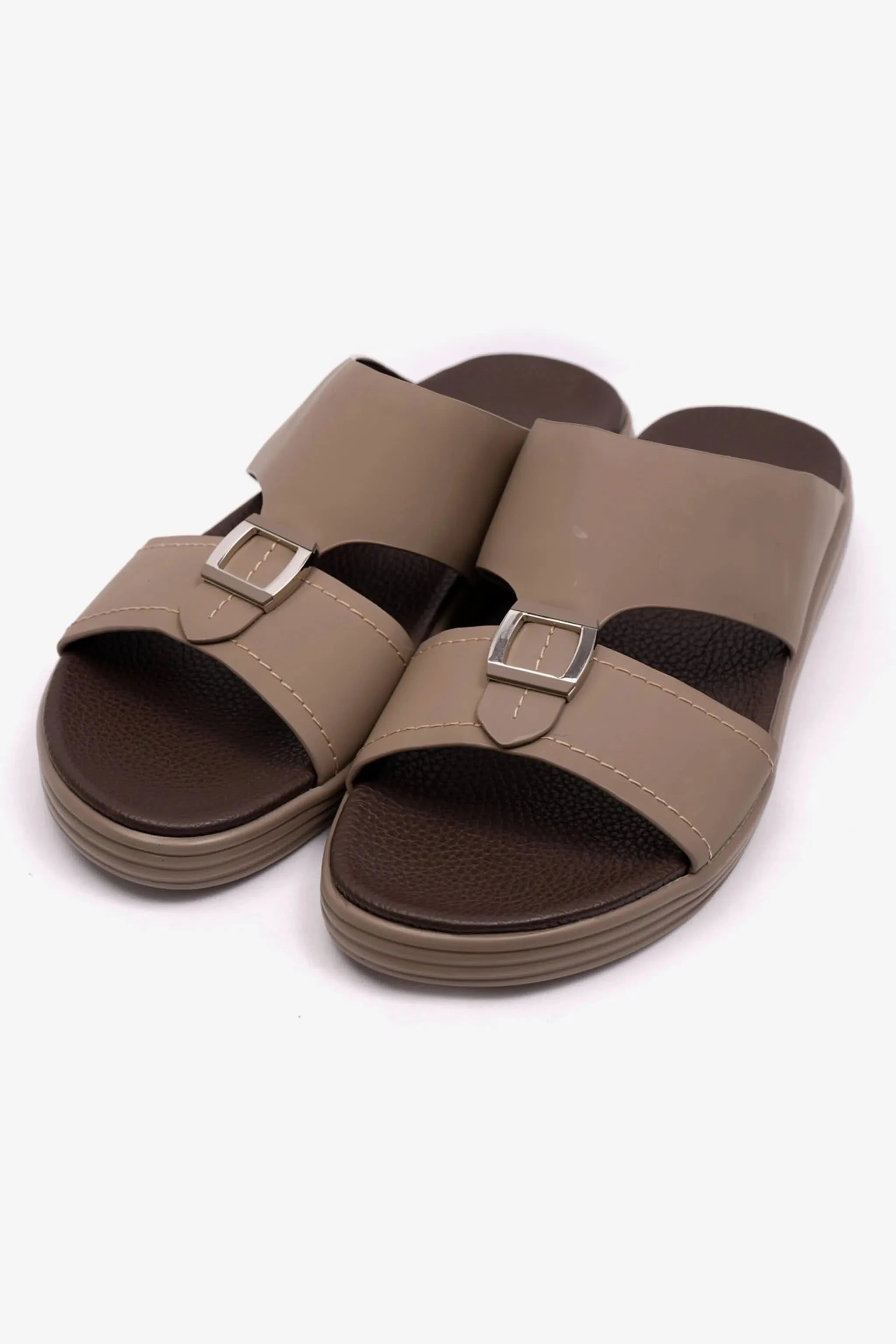 MATTE LEATHER MENS STYLISH SANDALS SAND - Seventy7