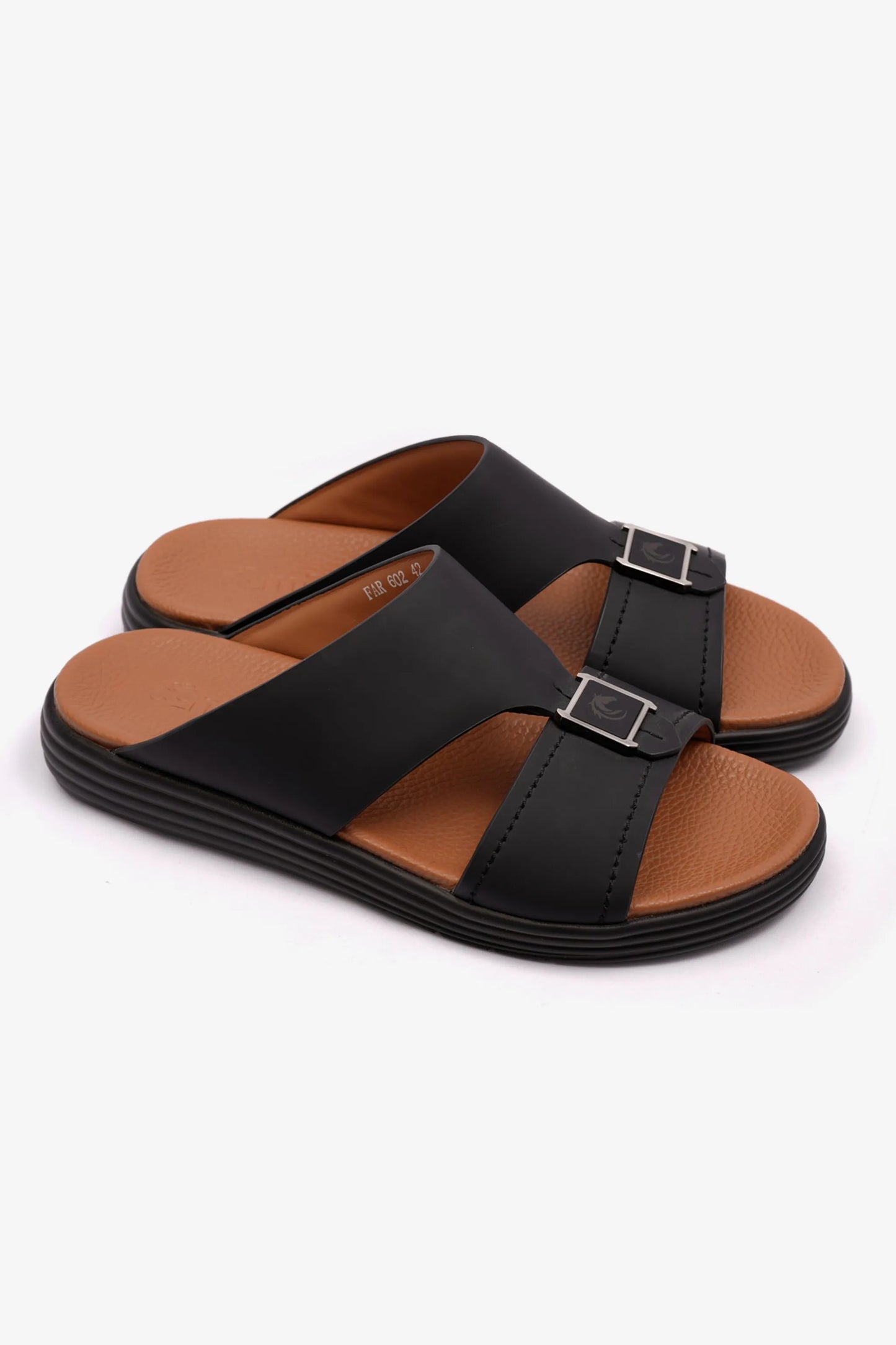 MATTE LEATHER MENS STYLISH SANDALS BLACK - Seventy7