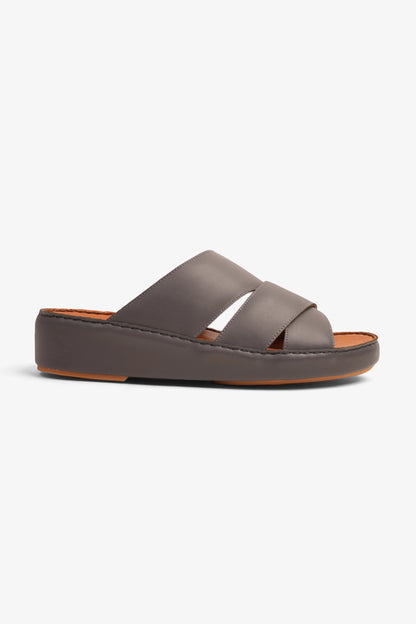 CAVALIER GENUINE LEATHER LUXURIOUSLY ARABIC SANDALS GREY