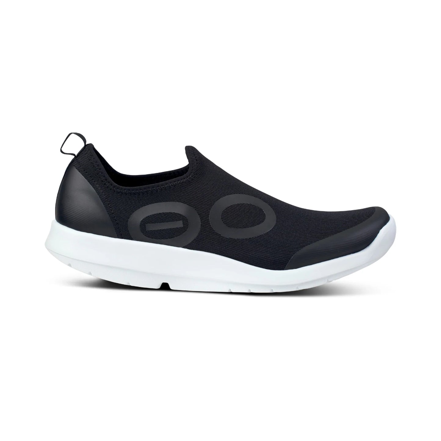 OOFOS MEN'S OOMG SPORT LOW SHOES - WHITE BLACK