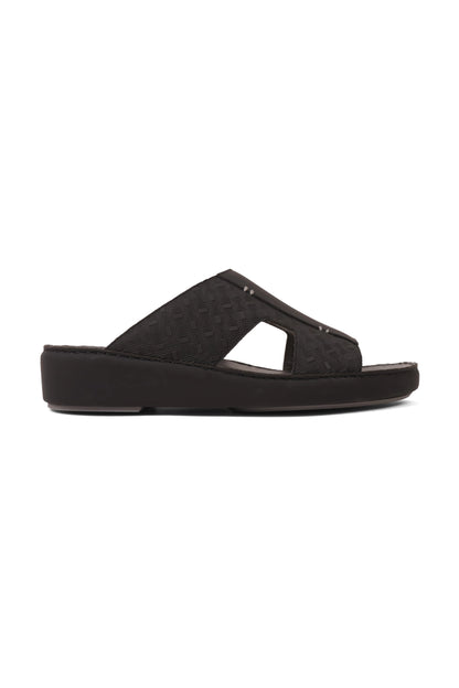 UOMO CAVALIER MEN'S ELITE COMFORT ARABIC SANDALS BLACK