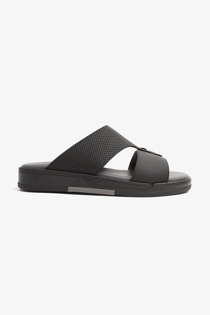 CAVALIER CLOUD ULTRA COMFORTABLE LEATHER SANDALS BLACK