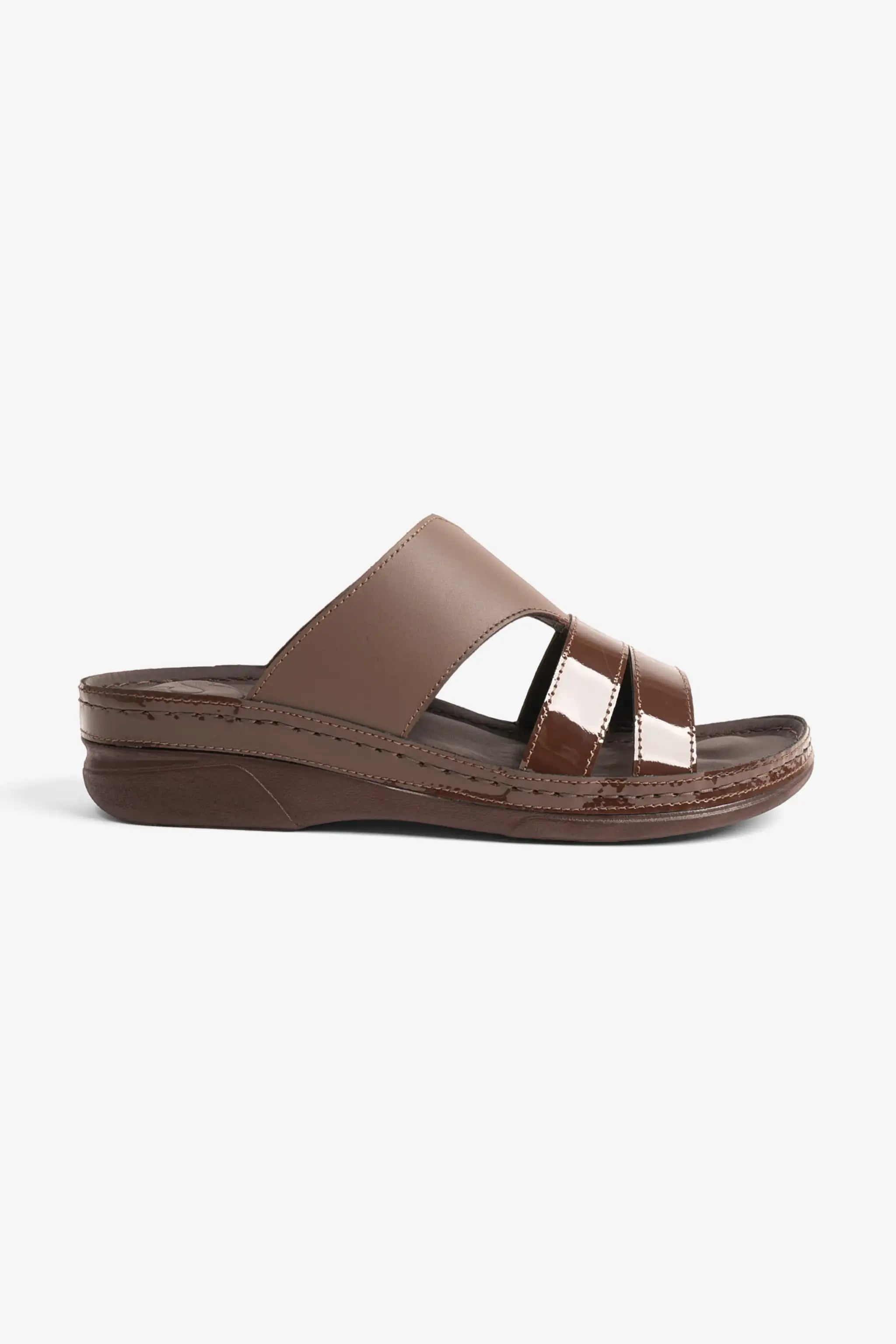 COMFORT PLUS LADIES SANDALS  -  CP417 BROWN - Seventy7