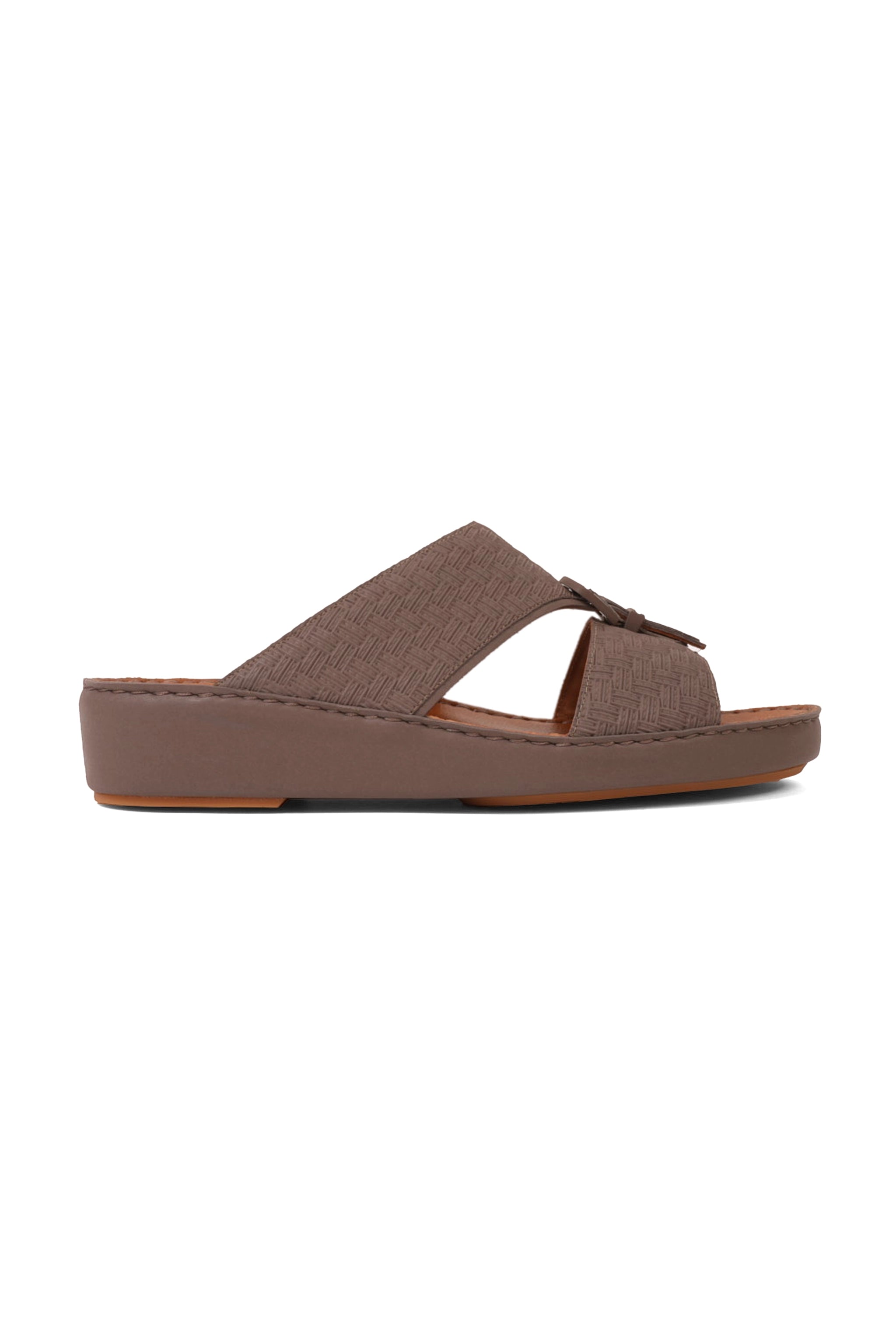 UOMO CAVALIER PREMIUM LEATHER ARABIC SANDALS STONE - Seventy7