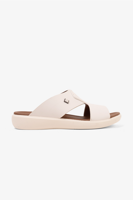Marino Bros. Men's Textured Dual-Strap Sandals WHITE