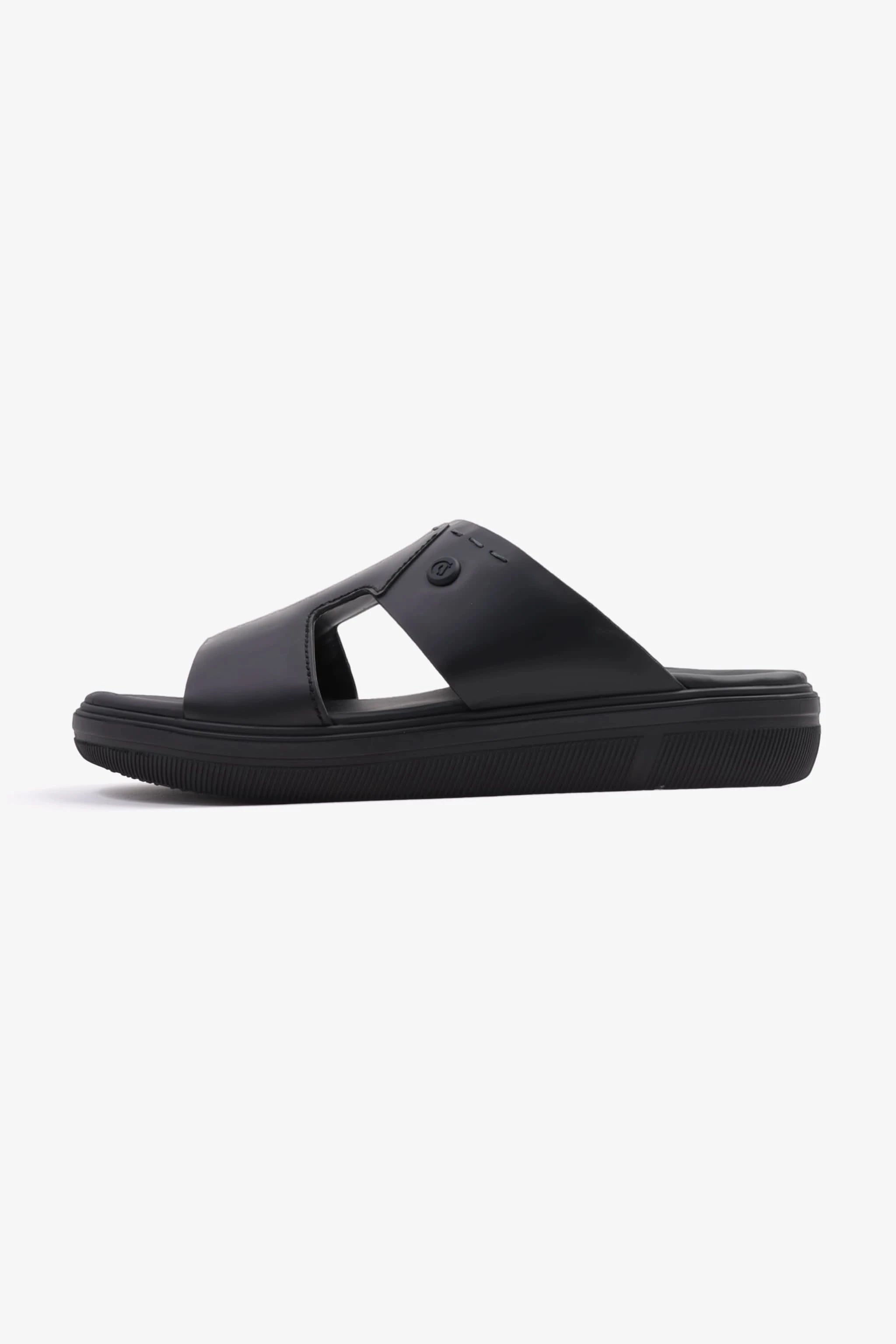 UOMO CAVALIER SLIP-ON DESIGN MEN SANDALS BLACK