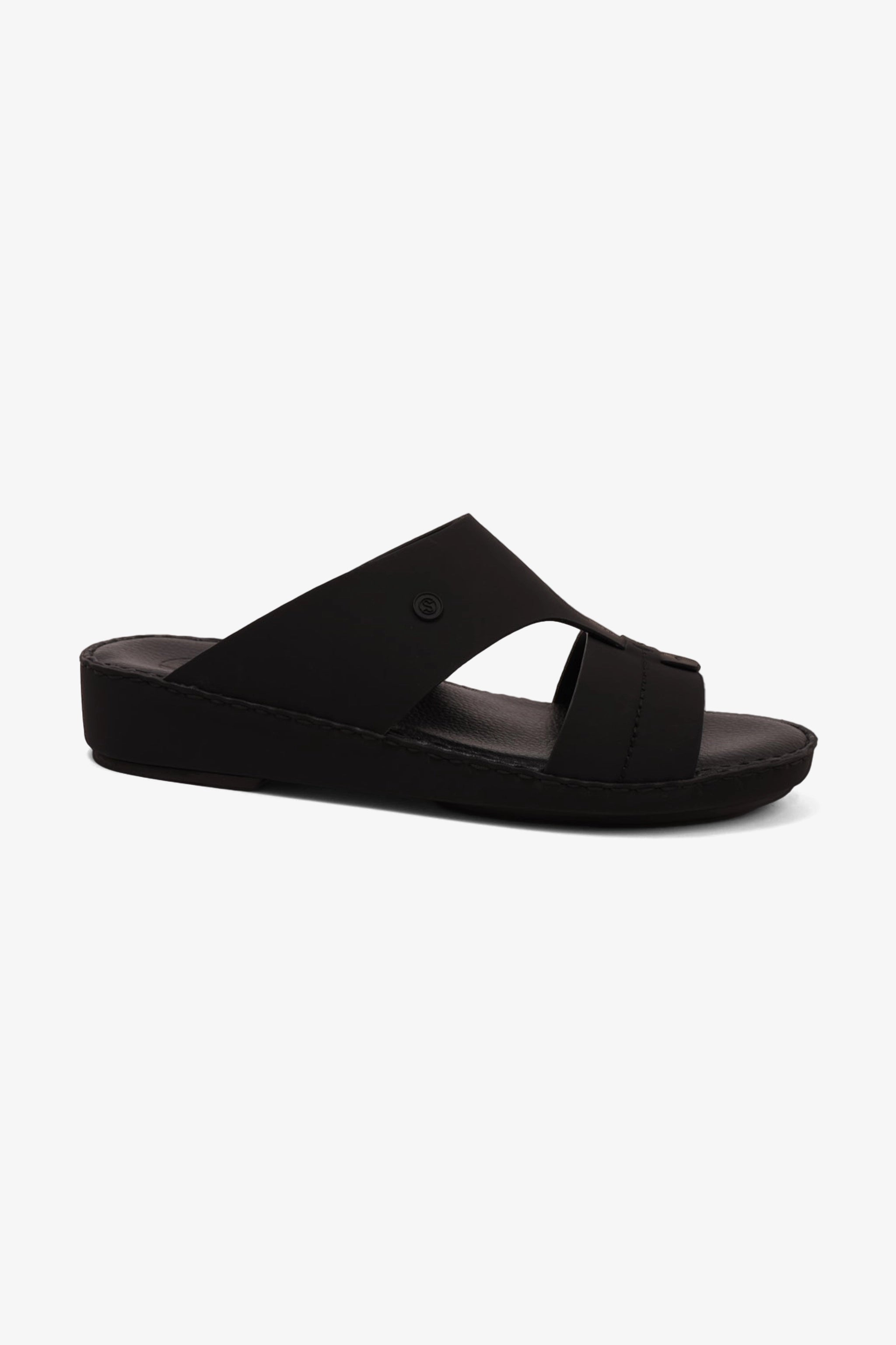 COMFORT PLUS MATTE MODERN LEATHER SANDALS BLACK - Seventy7