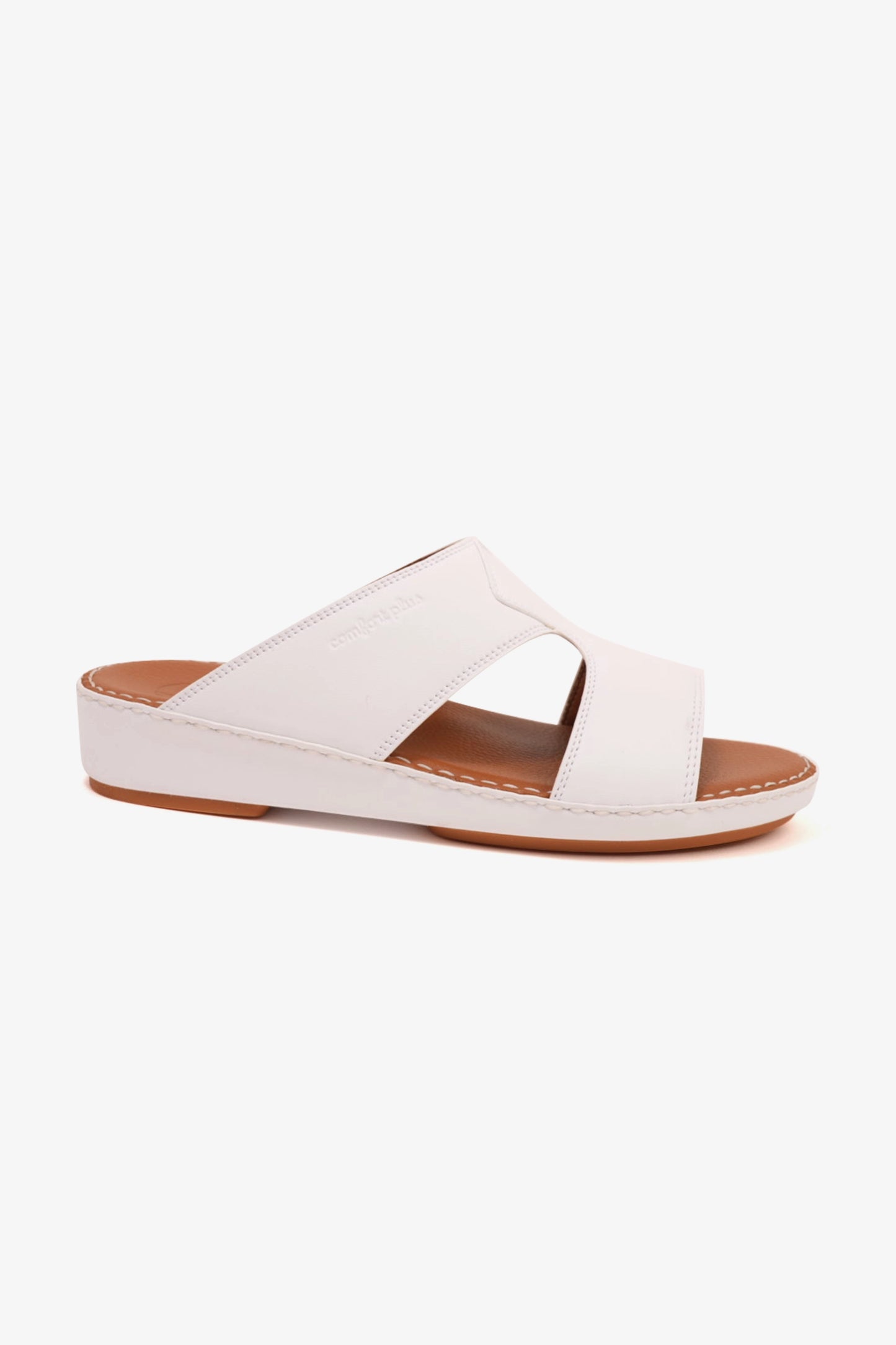 COMFORT PLUS LUXURIOUS LEATHER SANDAL FOR EVERYDAY WHITE