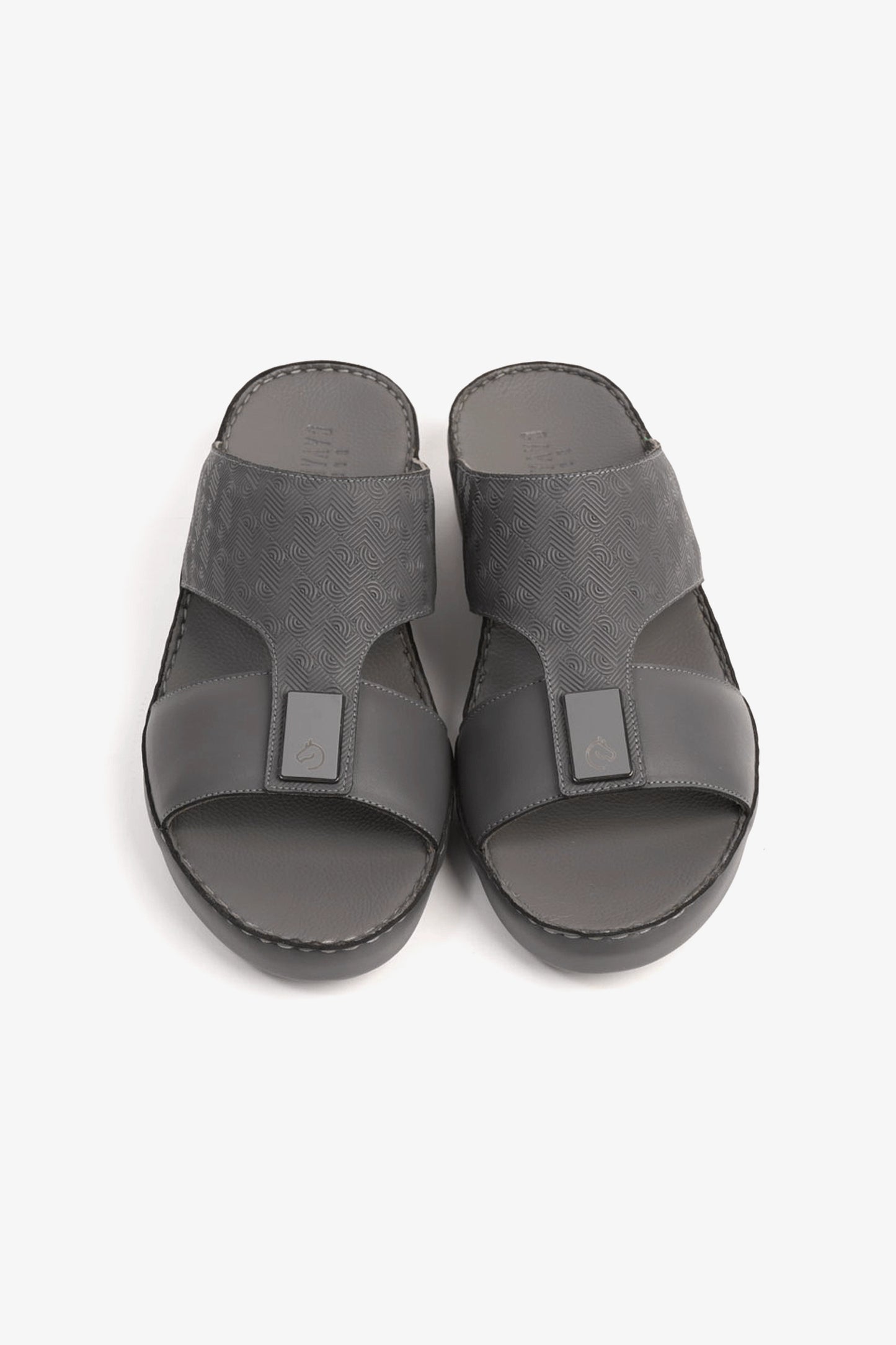 CAVALIER ULTRA COMFORTABLE MODERN LEATHER SANDALS GREY