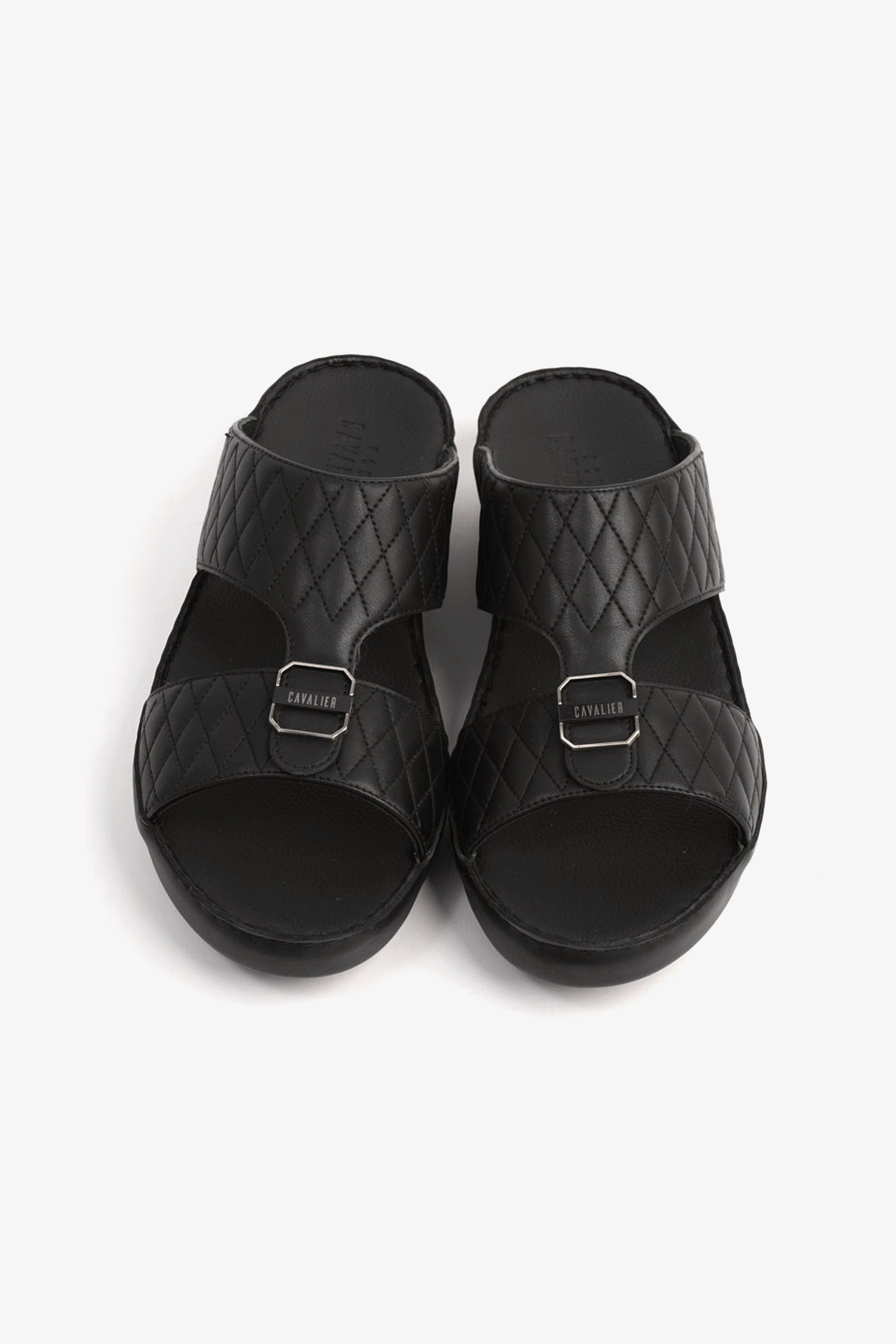 UOMO CAVALIER MENS SANDALS  - CV1105 BLACK