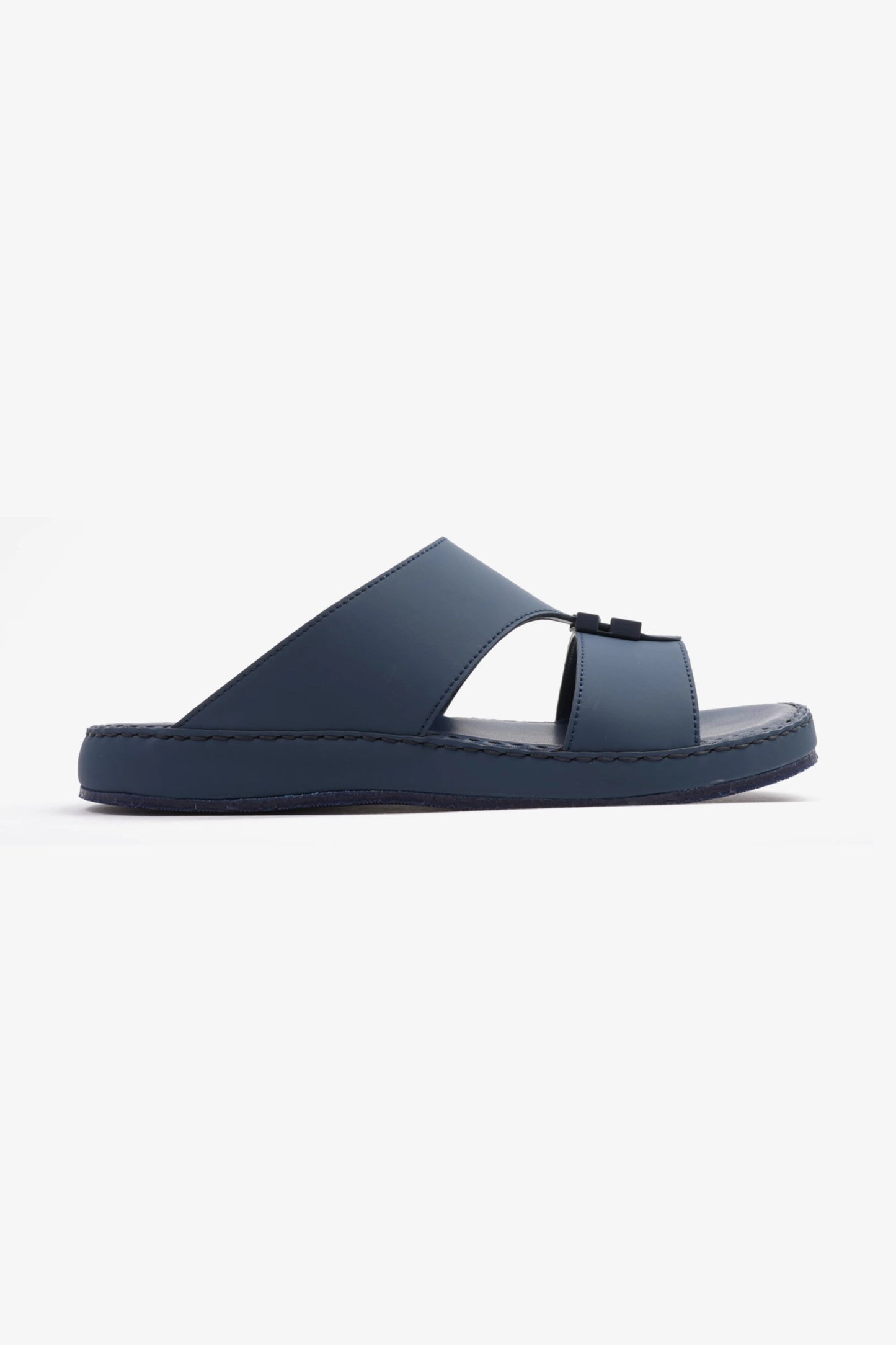 COMFORT PLUS MATTE LEATHER STYLISH TRIM MENS SANDALS NAVY