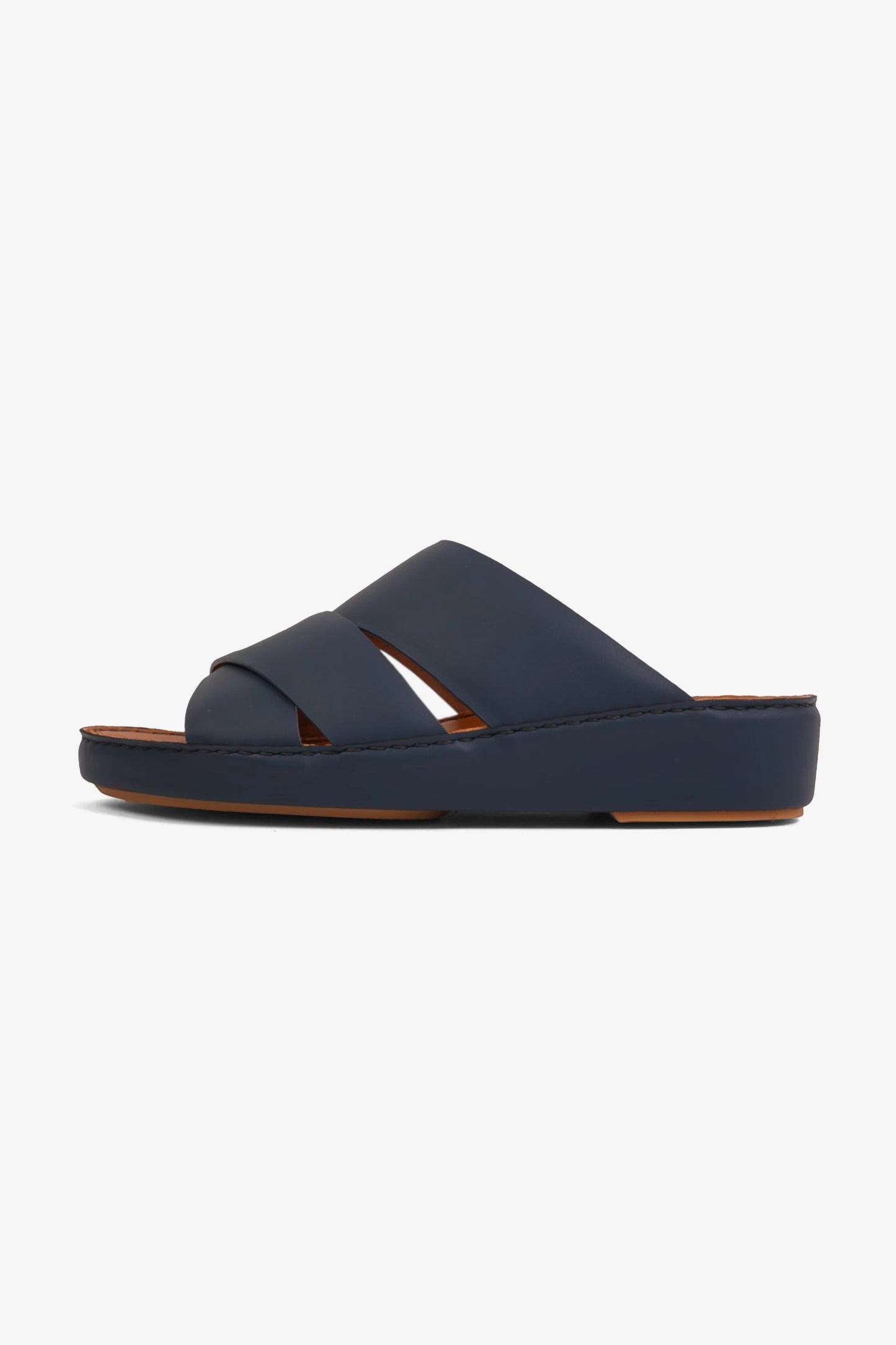 UOMO CAVALIER MEN'S ELITE LEATHER ARABIC SANDALS NAVY