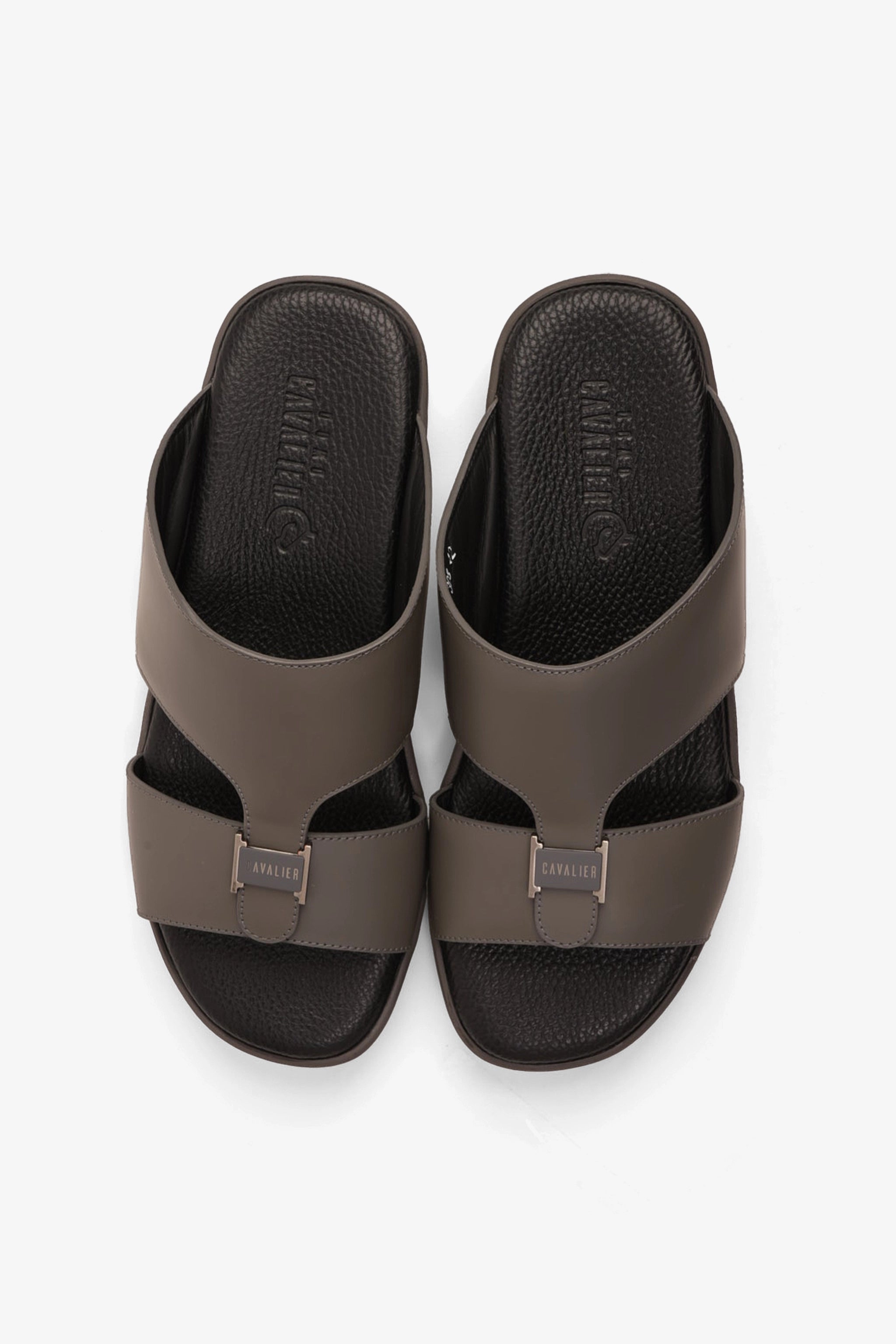 CAVALIER SUPPORTIVE ULTRA COMFORTABLE LEATHER SANDALS GREY