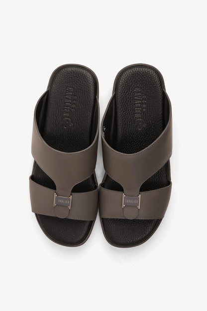 CAVALIER SUPPORTIVE ULTRA COMFORTABLE LEATHER SANDALS GREY