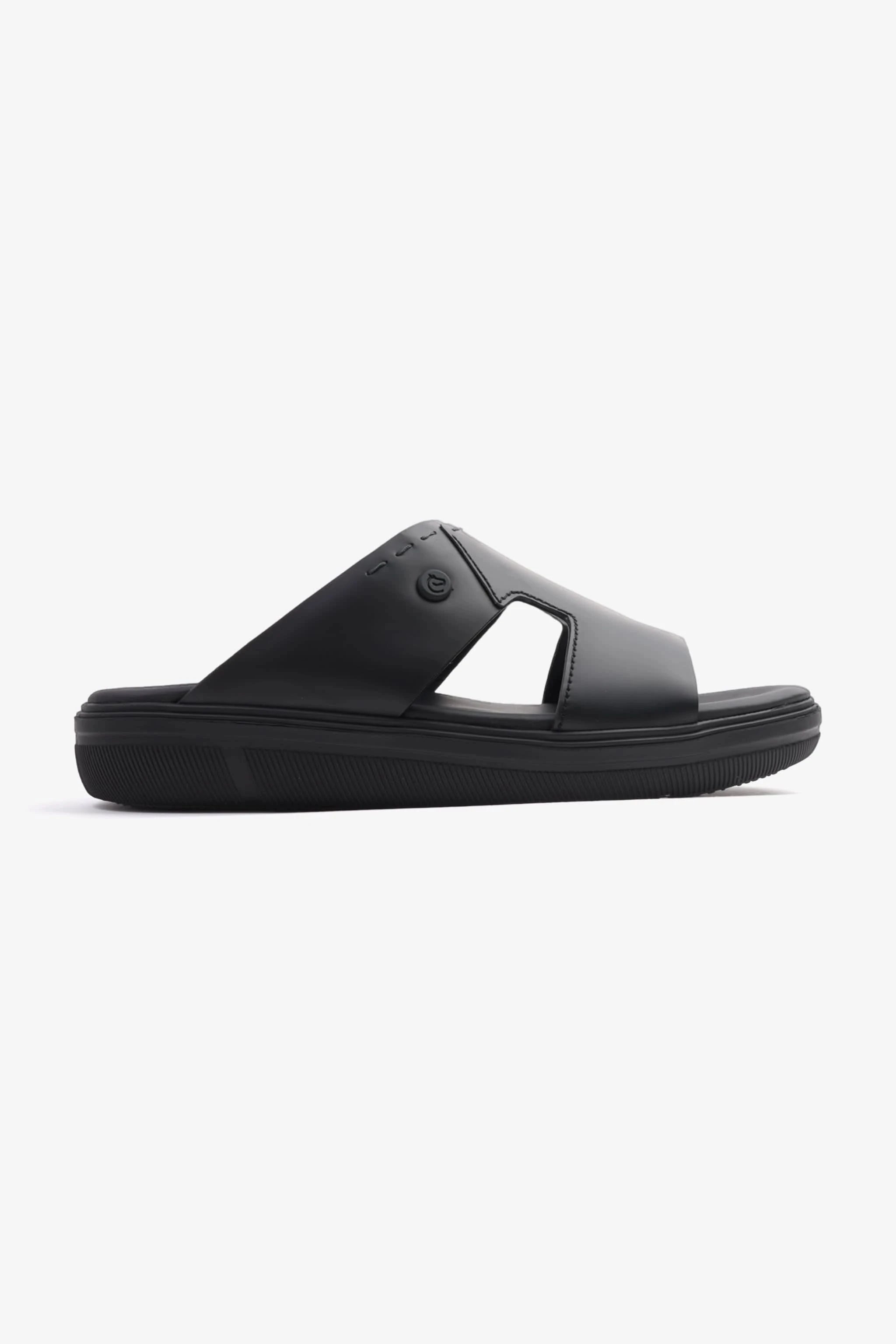 UOMO CAVALIER SLIP-ON DESIGN MEN SANDALS BLACK