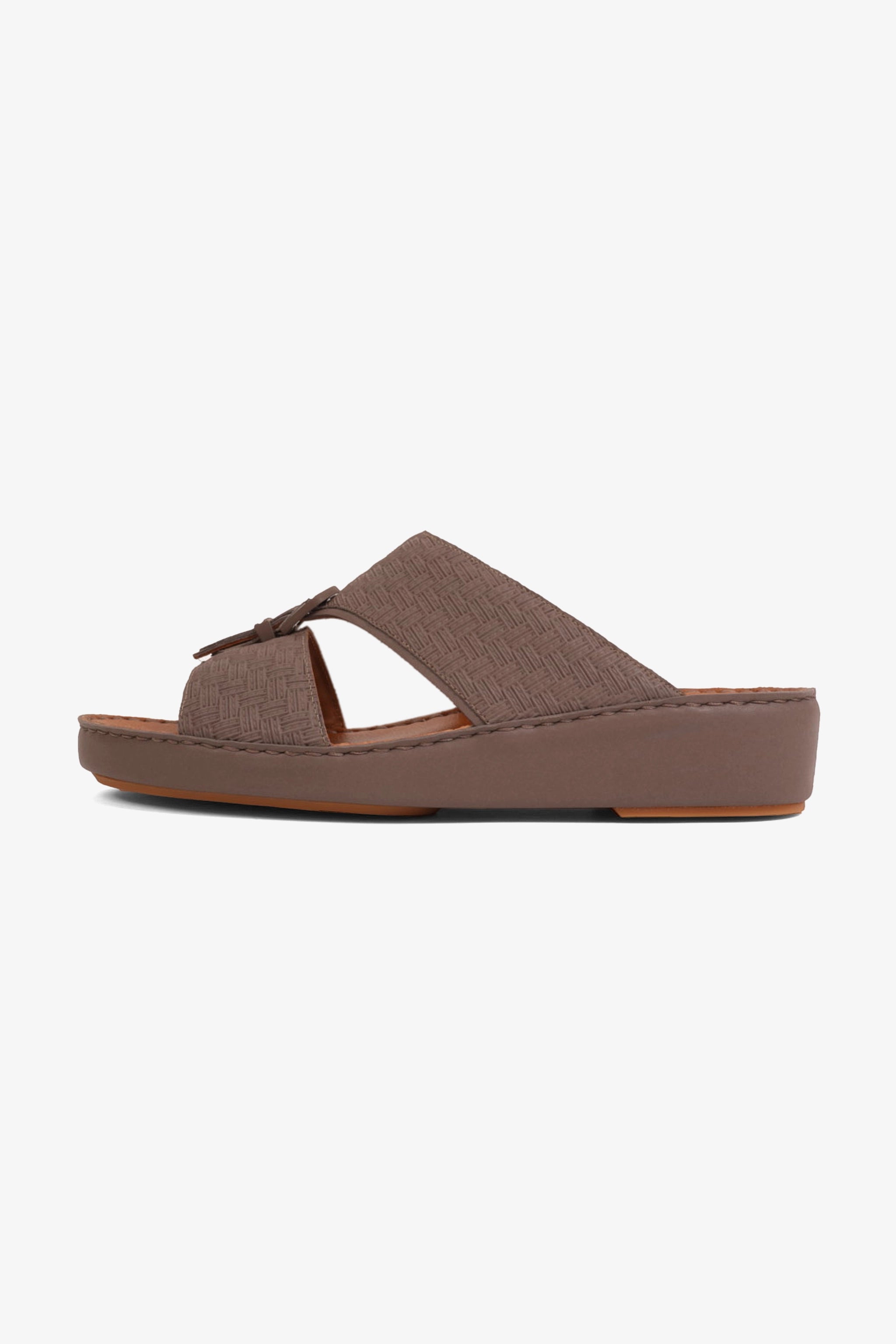 UOMO CAVALIER PREMIUM LEATHER ARABIC SANDALS STONE - Seventy7
