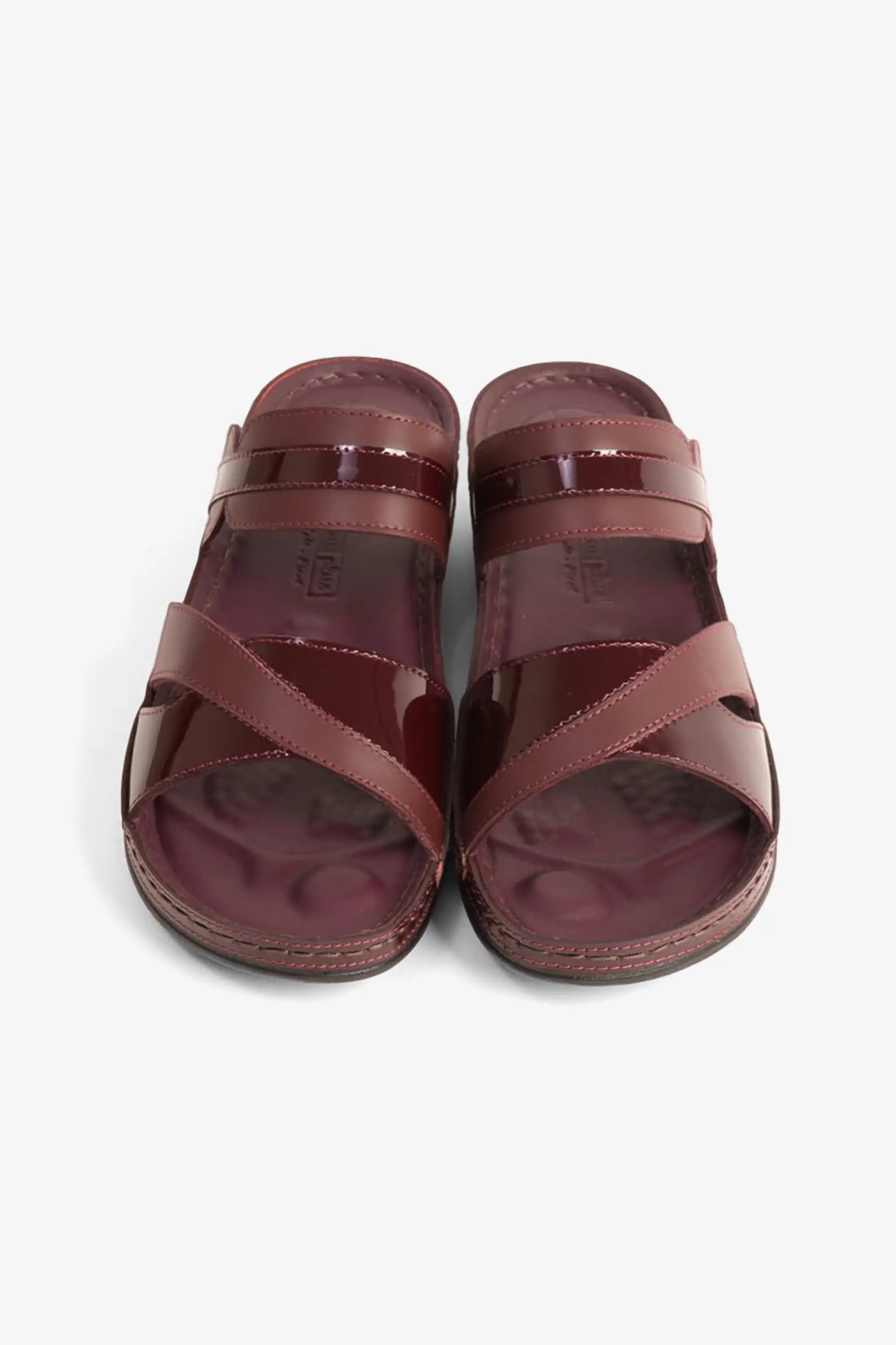 COMFORT PLUS ULTRA SOFT LEATHER SLIDES WOMEN'S CHERRY