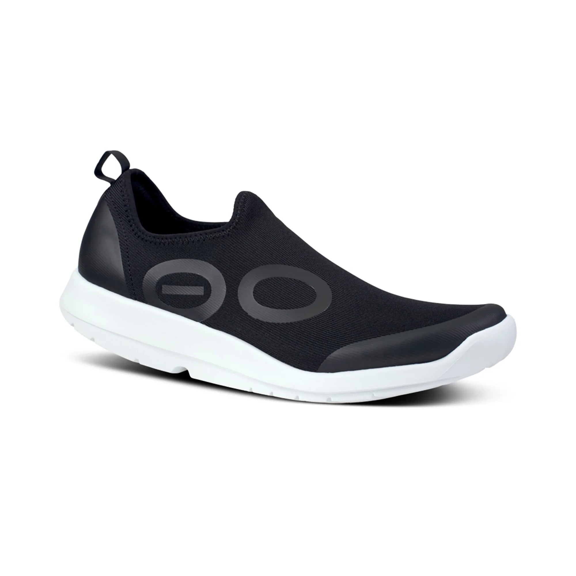 OOFOS MEN'S OOMG SPORT LOW SHOES - WHITE BLACK