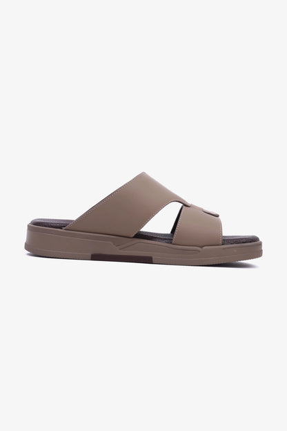 CAVALIER Men's Leather Sandals with Cut-Out Detail Stone