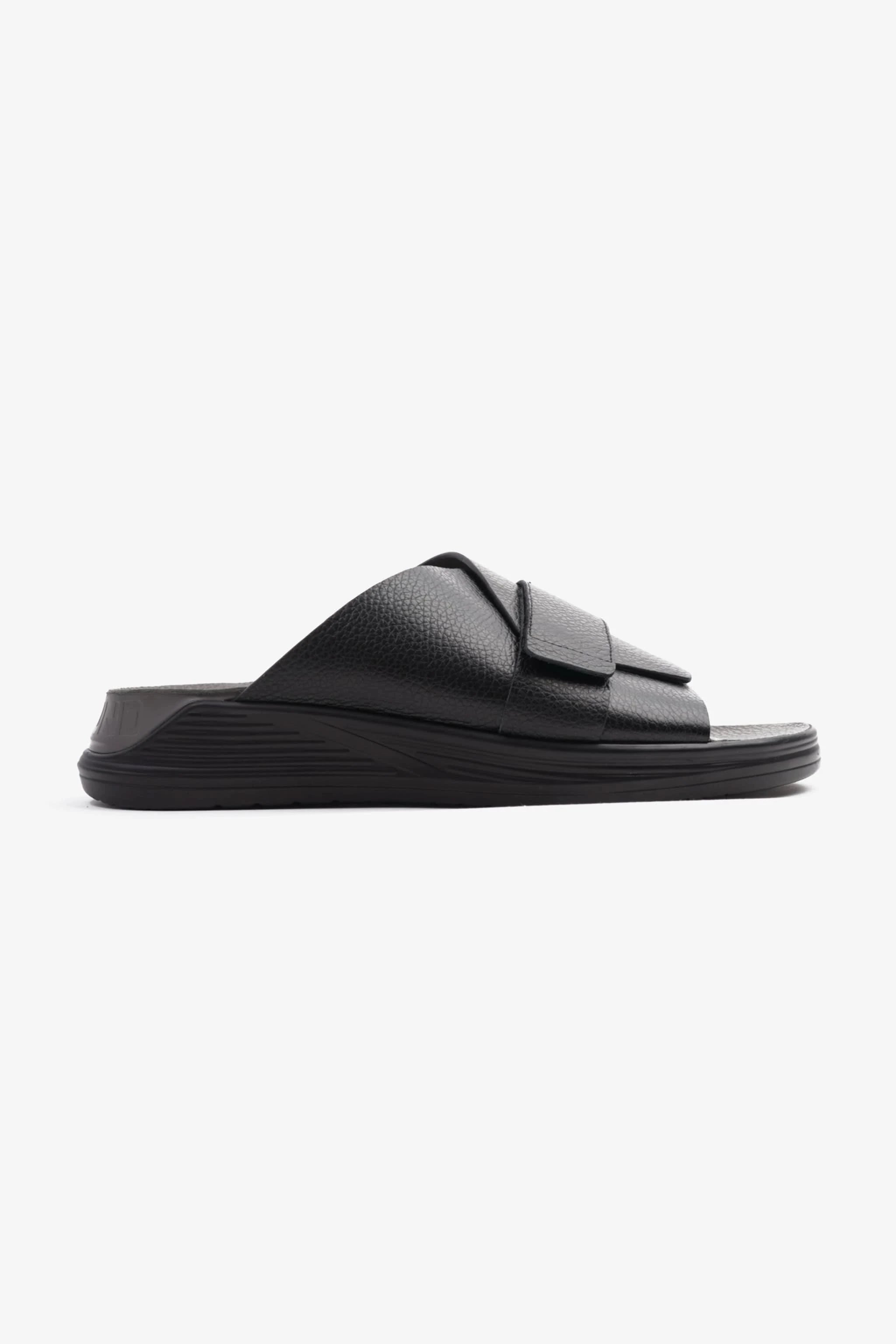 UOMO CAVALIER MEN'S STRAPPY SANDALS BLACK - Seventy7