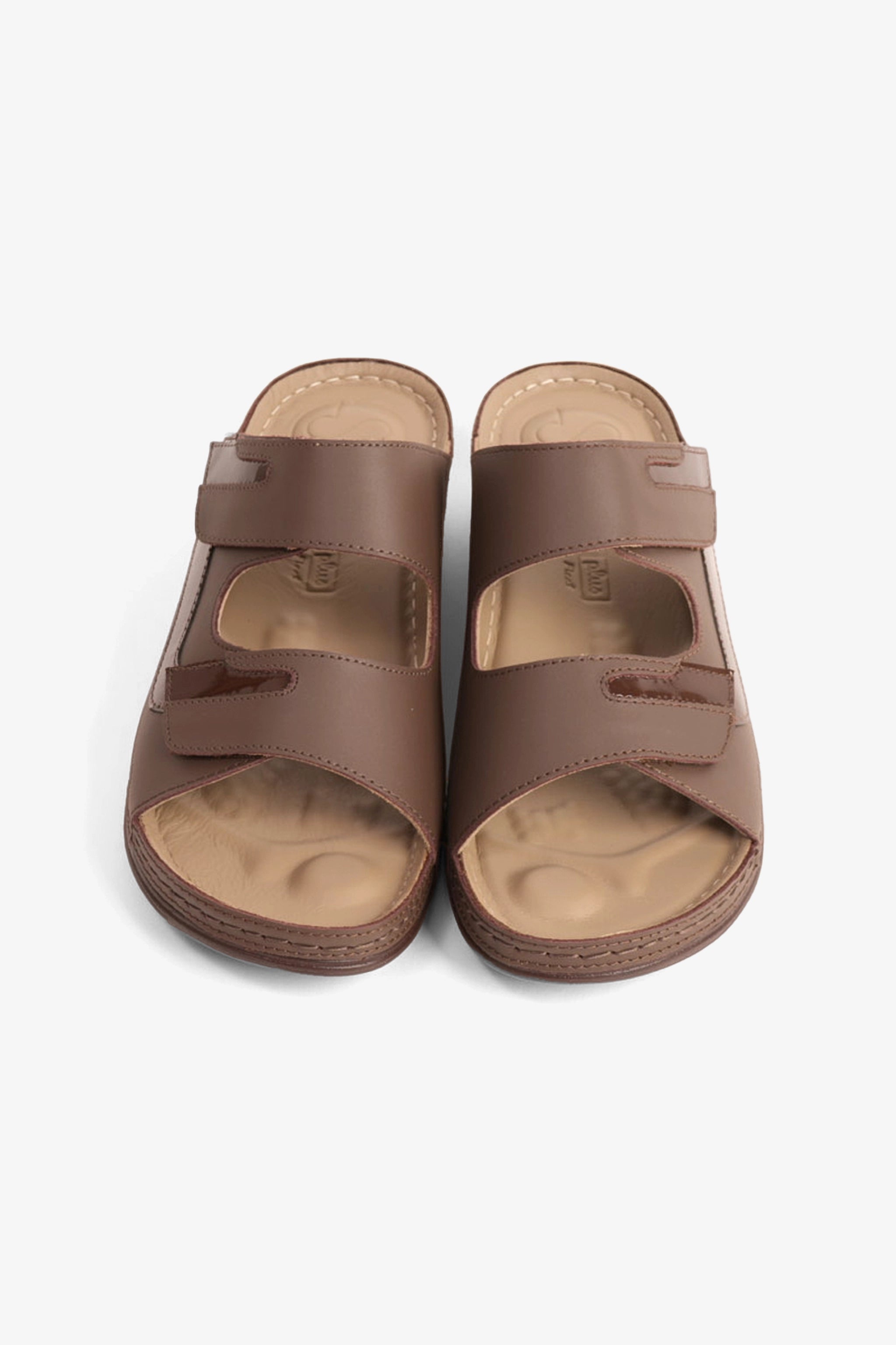 COMFORT PLUS WOMEN'S SANDALS SLEEK DESIGN WITH ADJUSTABLE STRAP BROWN