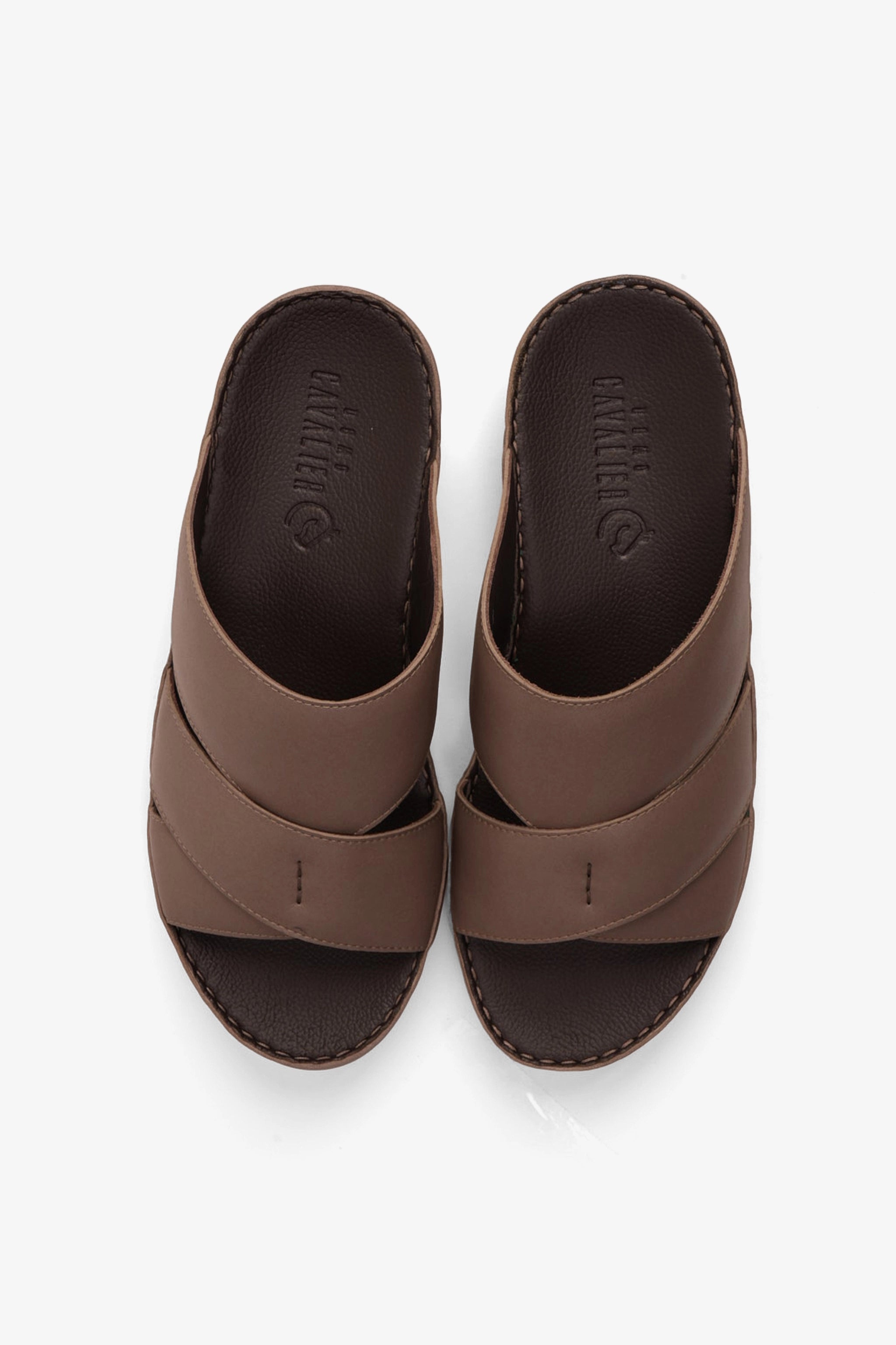 UOMO CAVALIER GENUINE LEATHER LUXURIOUSLY ARABIC SANDALS STONE - Seventy7
