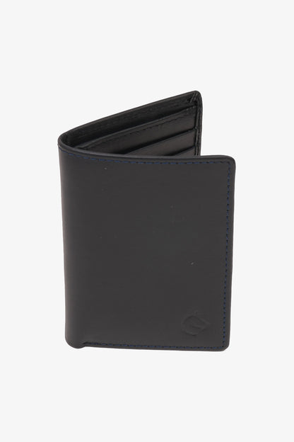 UOMO CAVALIER PREMIUM LEATHER METROPOLITAN WALLET NAVY - Seventy7