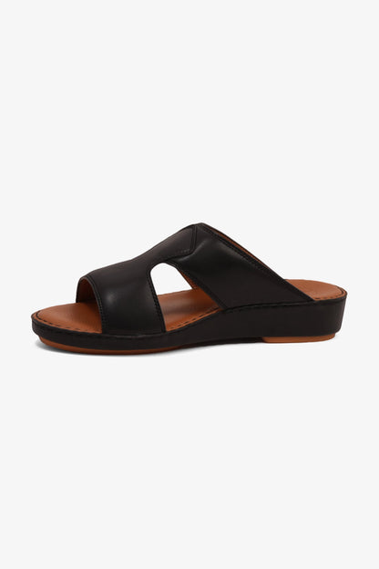 COMFORT PLUS LUXURIOUS LEATHER SANDAL FOR EVERYDAY BLACK