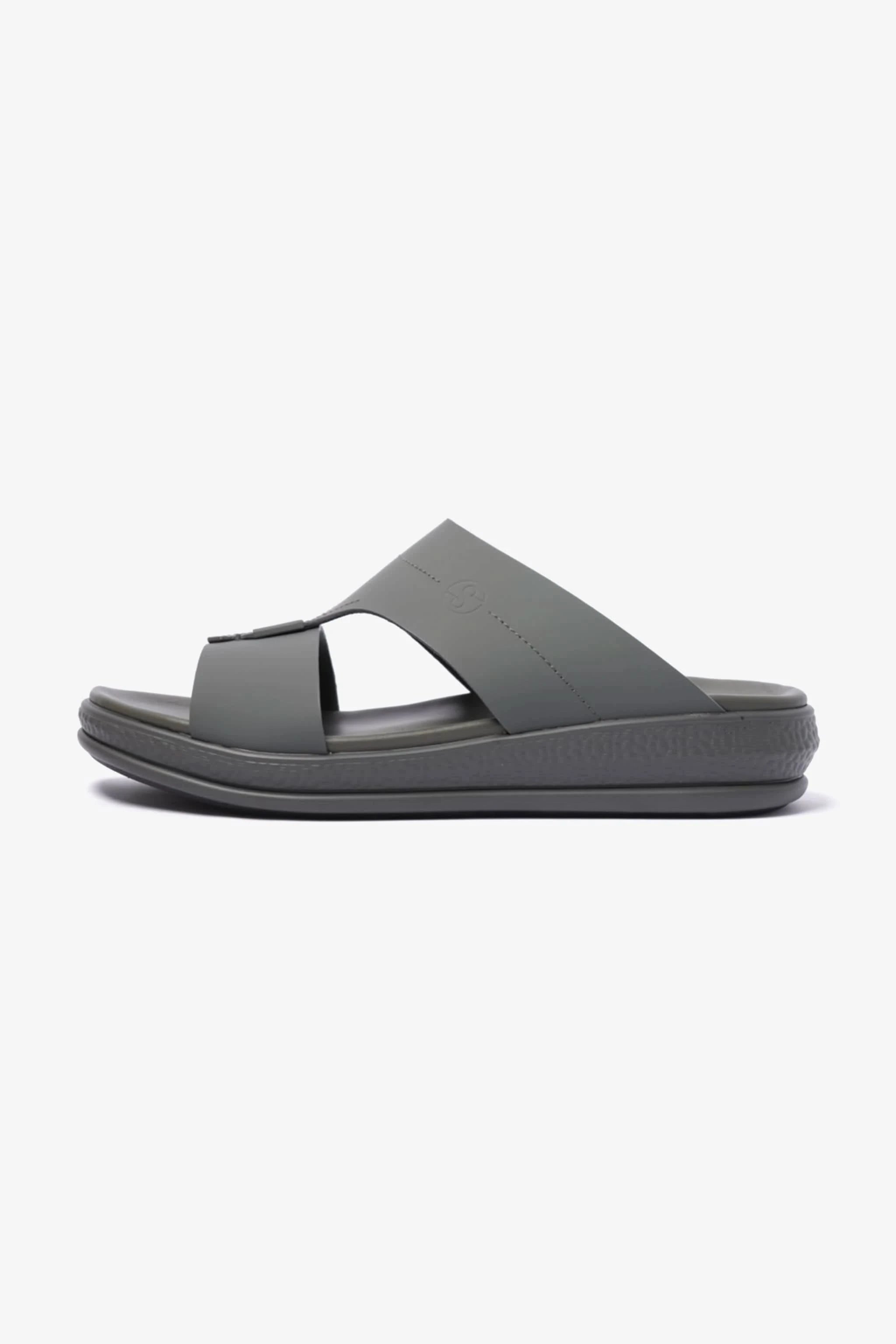 COMFORT PLUS TIMELESS DESIGN STRAP MENS SANDALS GREY