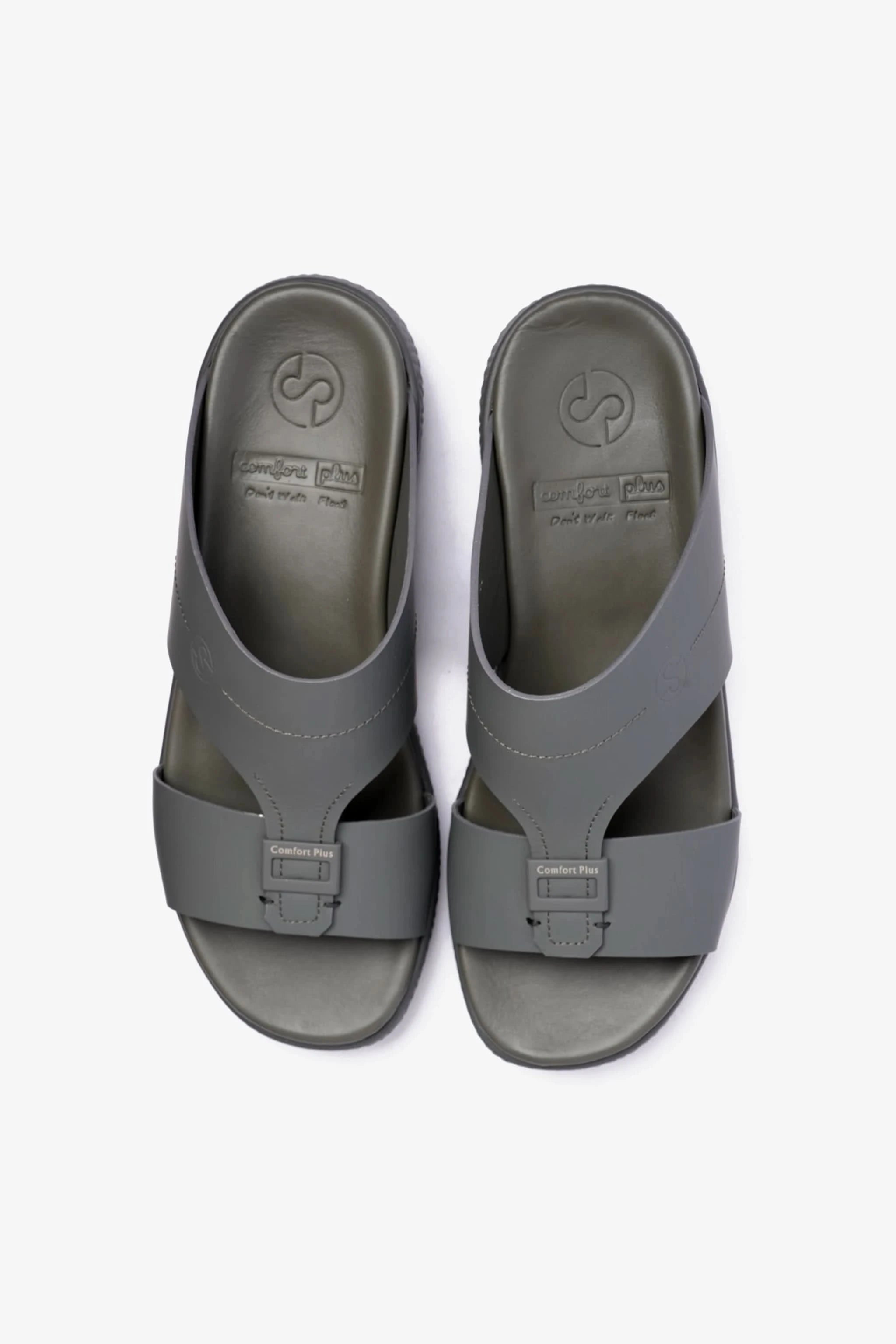 COMFORT PLUS TIMELESS DESIGN STRAP MENS SANDALS GREY