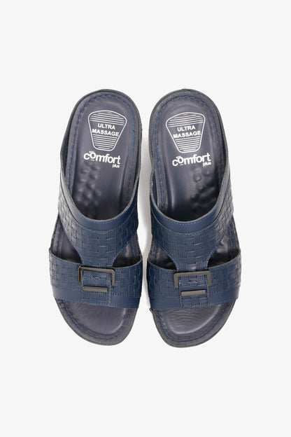 Comfort Plus Men's Ultra Comfort Buckle-Strap Sandals Navy