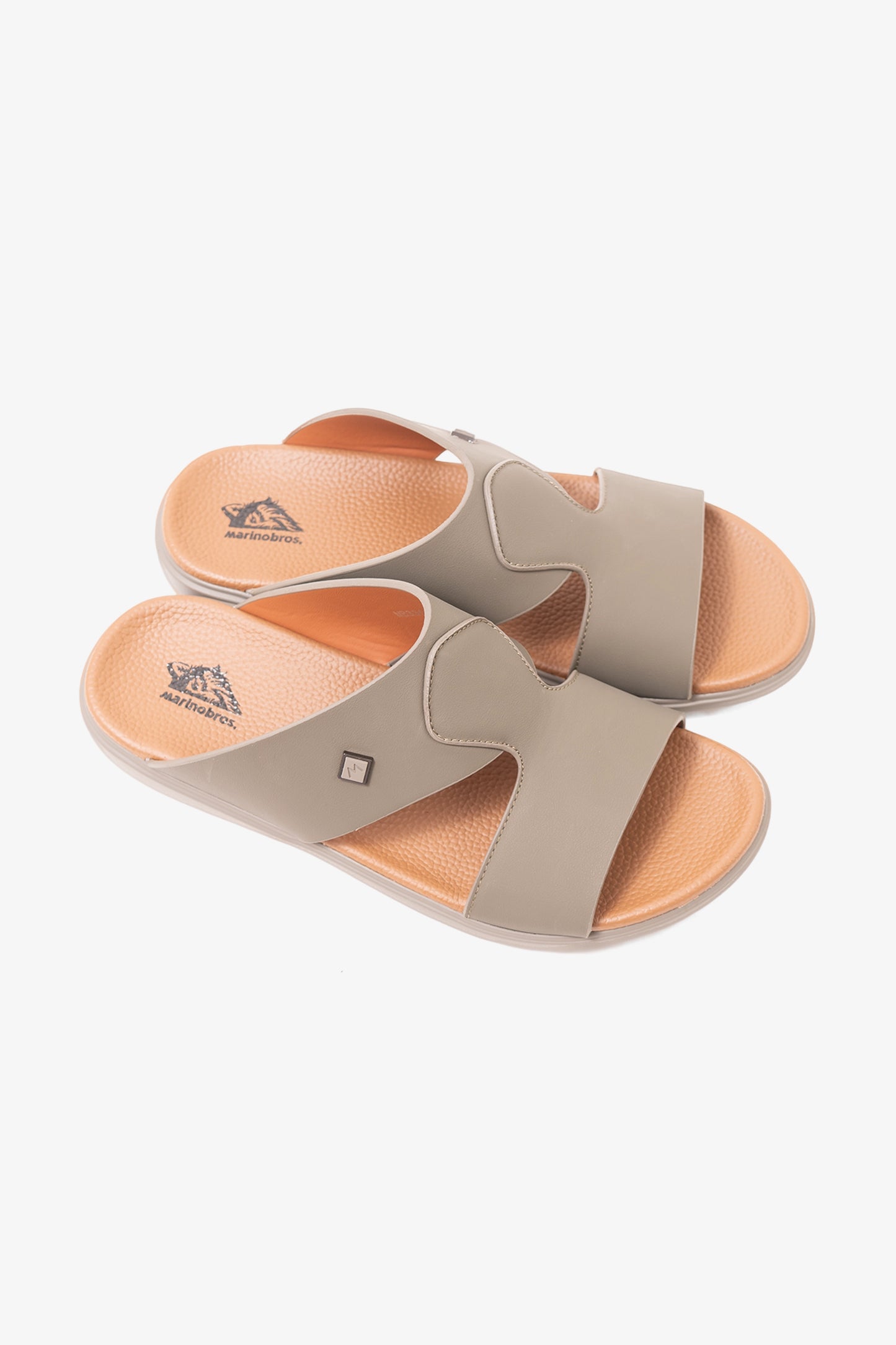 Marino Bros. Men's Textured Dual-Strap Slide Sandals TRUFFLE
