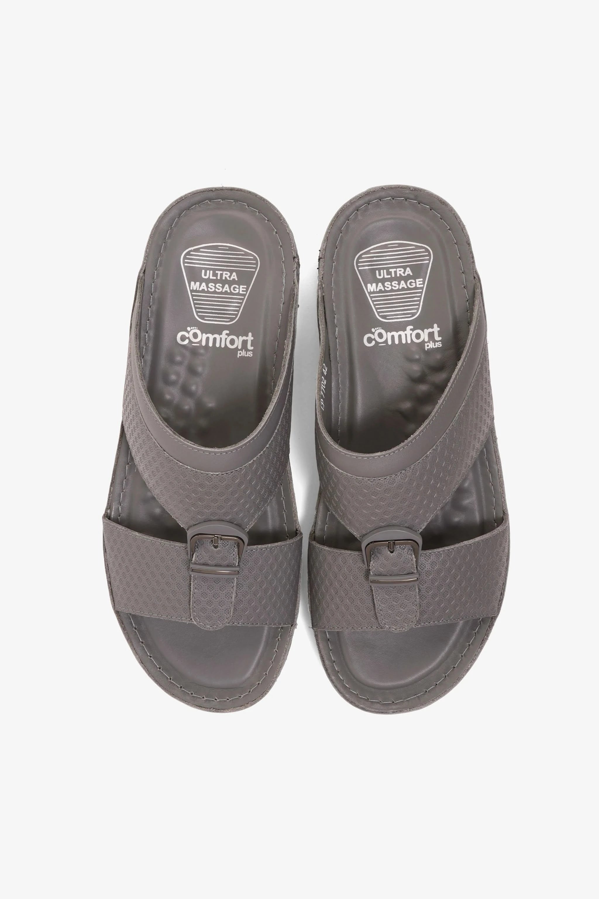 COMFORT PLUS MEN'S ULTRA COMFORT TRIM SANDALS GREY