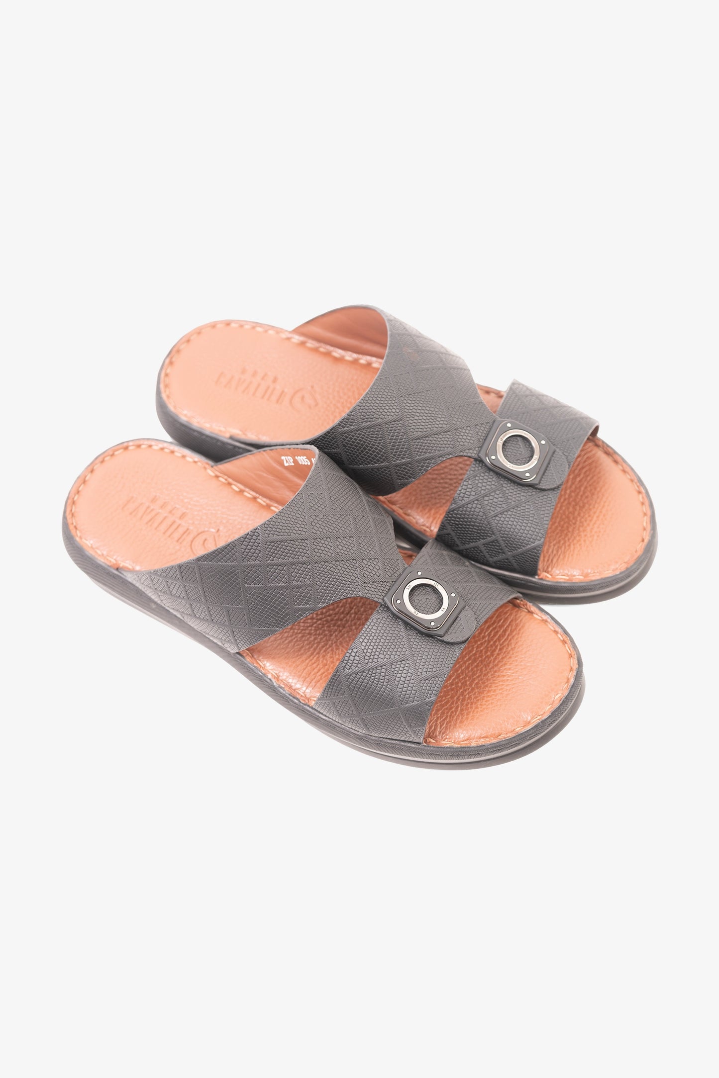 CAVALIER MENS SANDALS-ZIP1005 BLACK