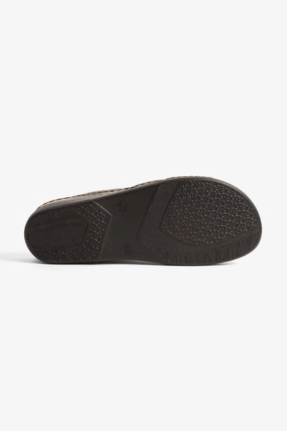 COMFORT PLUS ULTRA SOFT LEATHER SLIDES WOMEN'S OLIVE