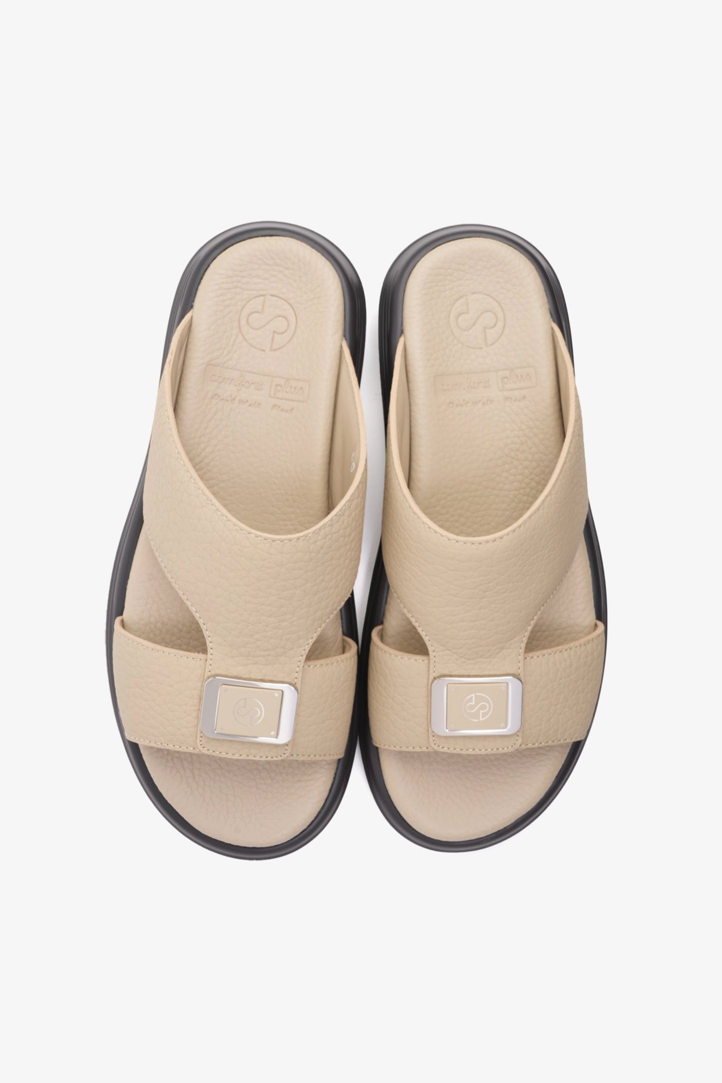 COMFORT PLUS CLASSIC TIMLESS STYLISH TRIM SANDALS MANDORLA